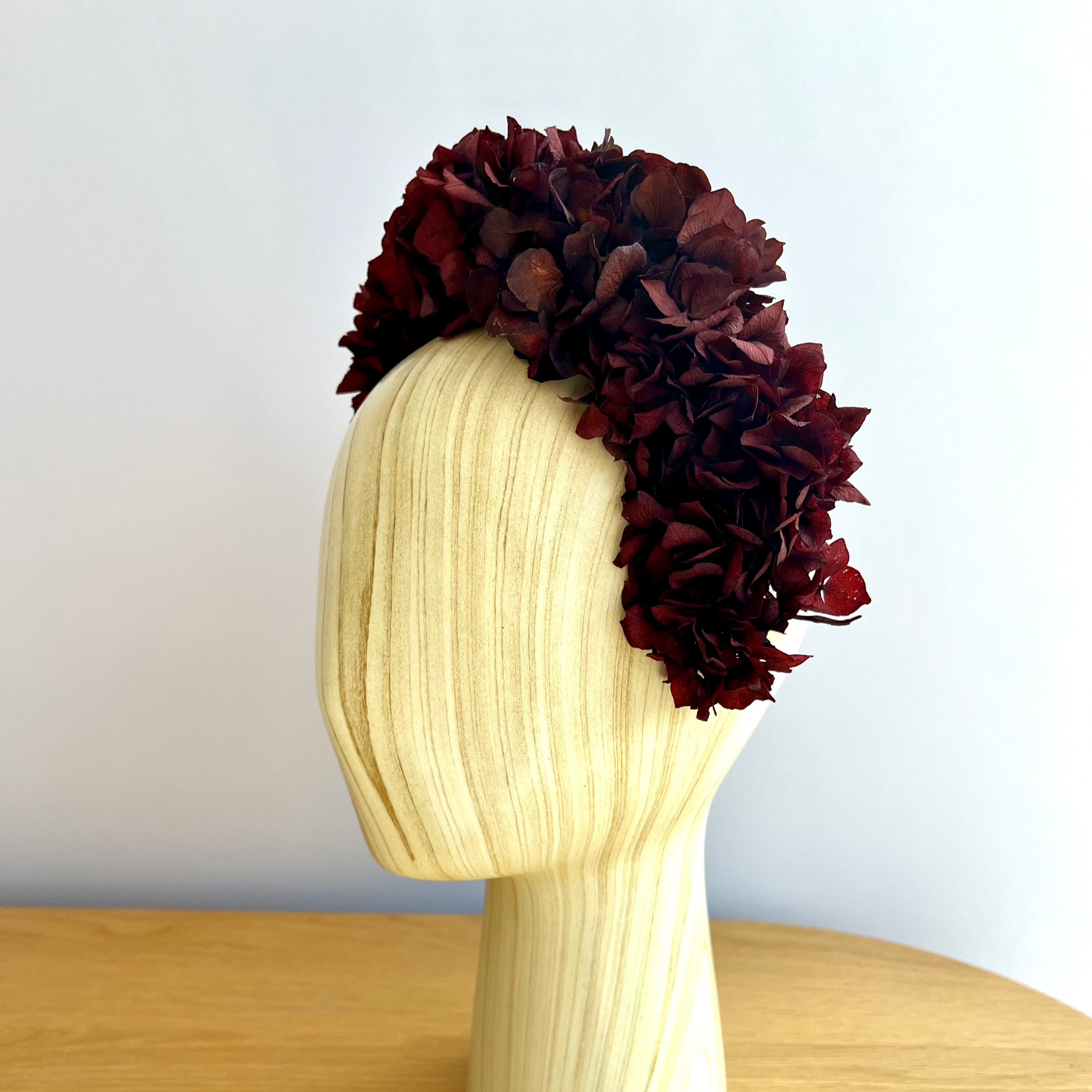 Haarreif Trockenblumen Hortensie Rot - Lykke&You GmbH