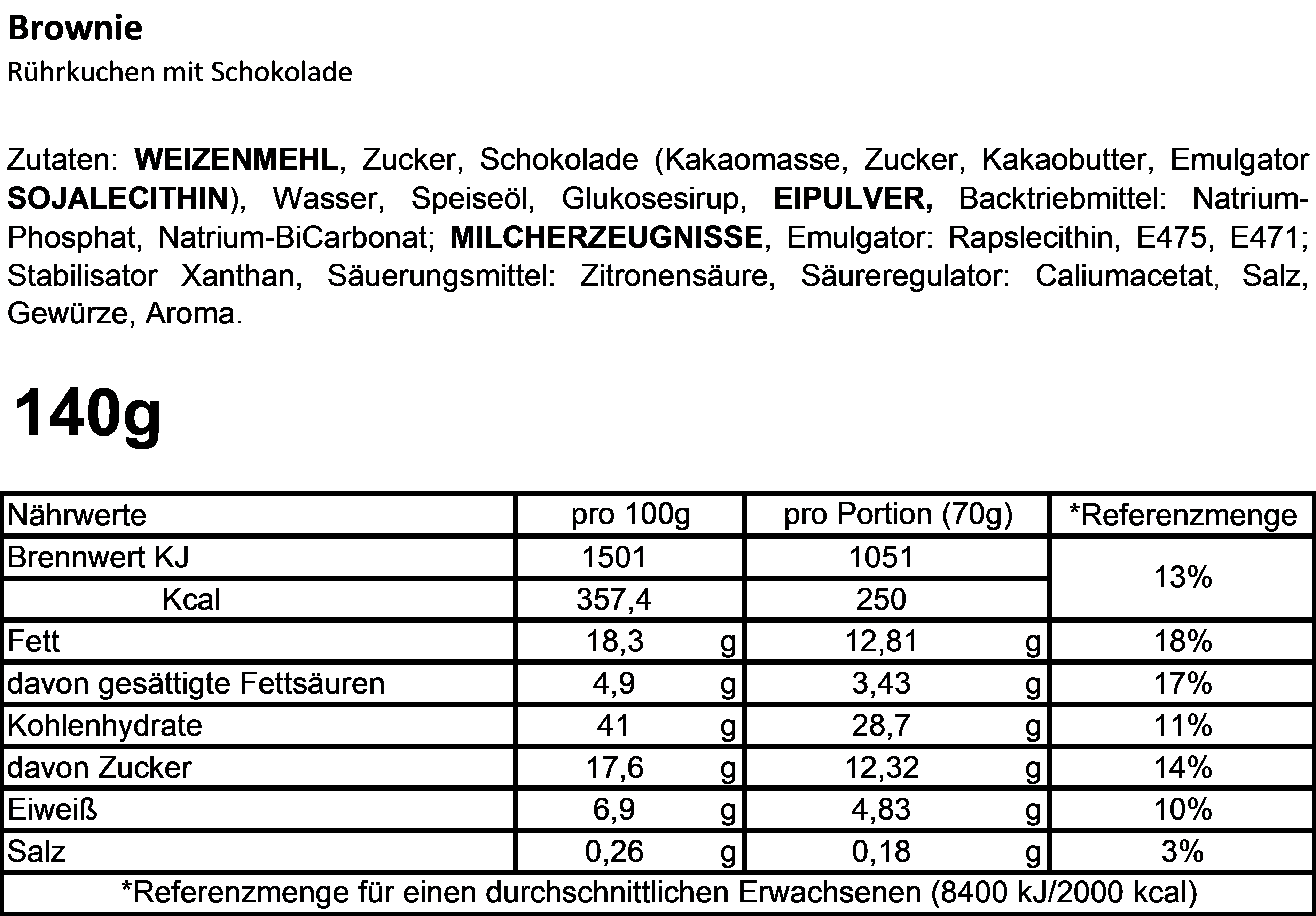 Cancake Let´s celebrate - Golden Time Brownie