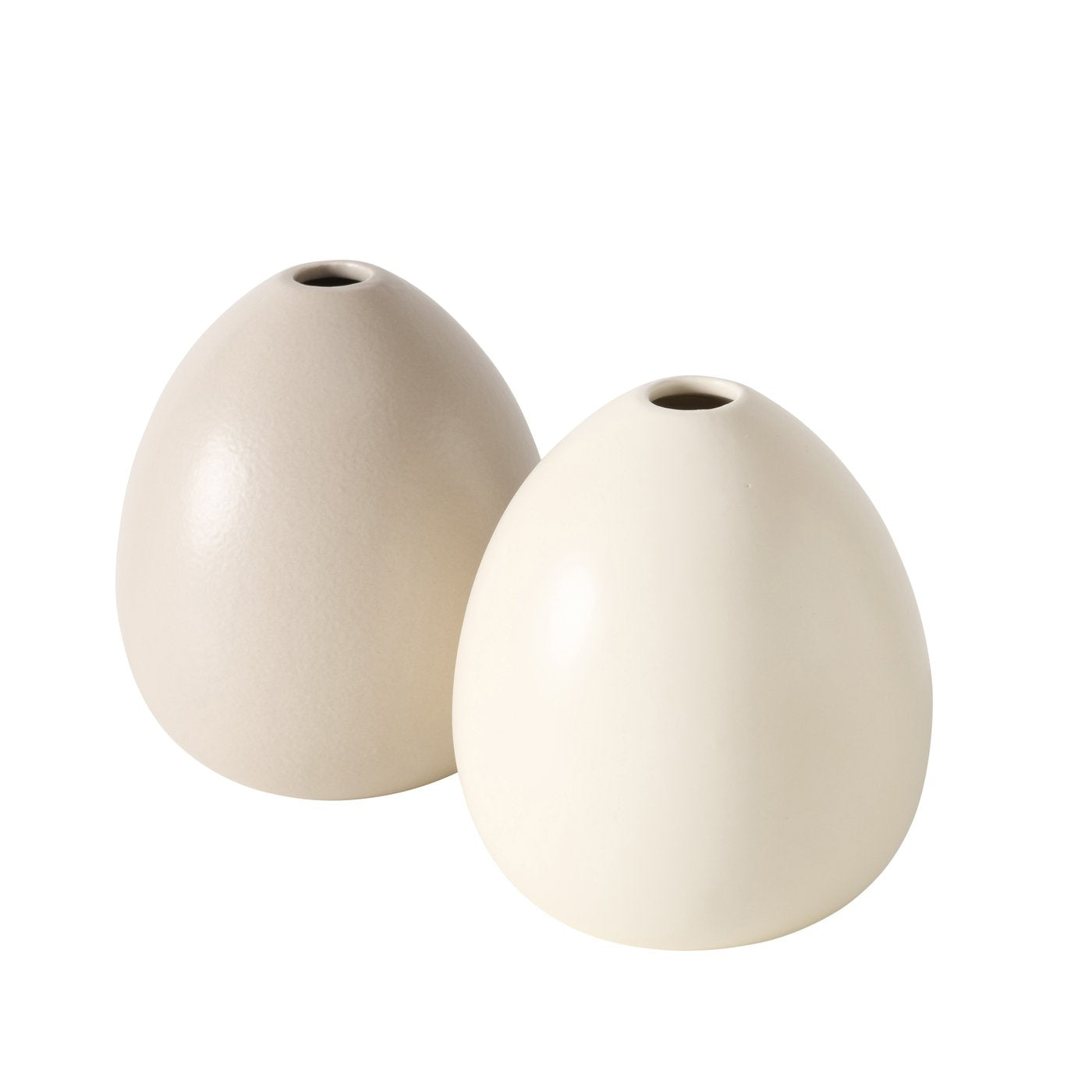 Vase Rikke - 2er Set weiß beige