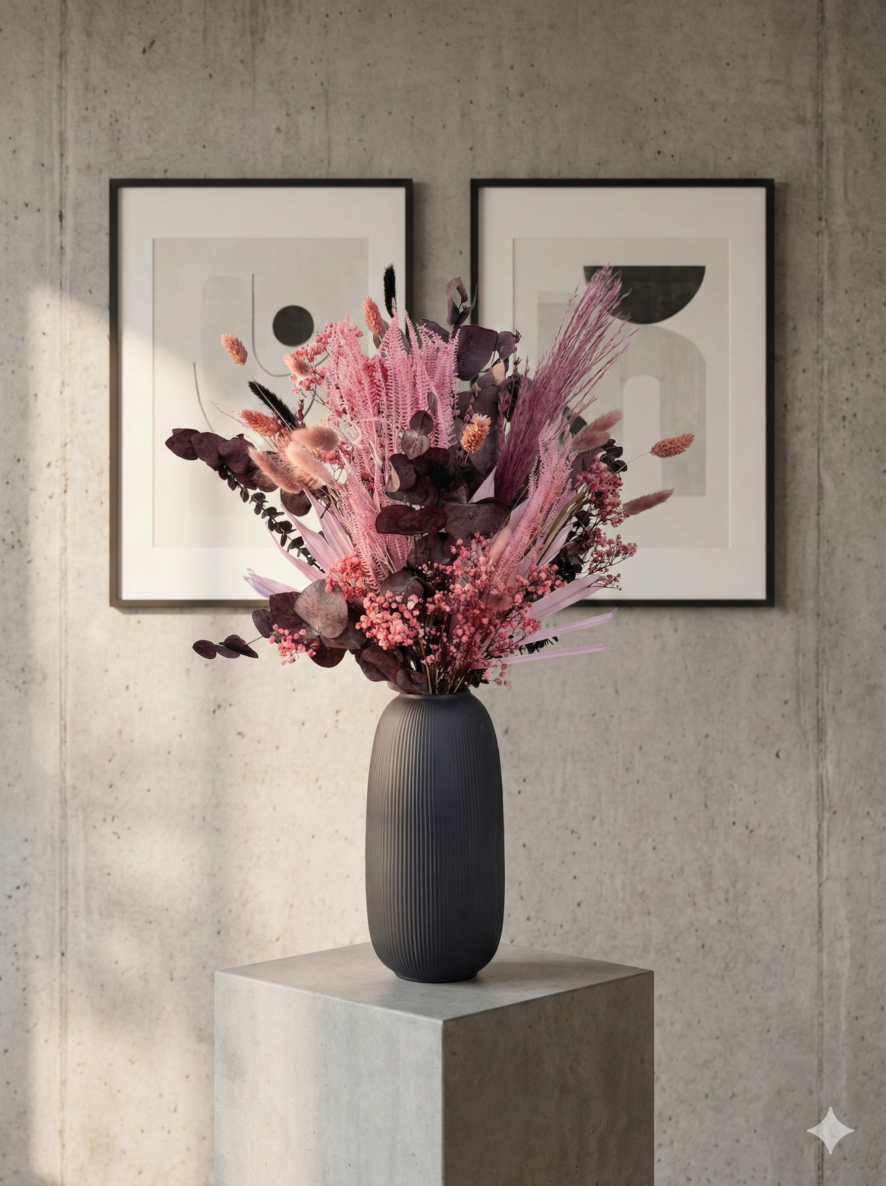 Touch of Pink: Zeitlose Eleganz in Rosatönen - Trockenblumenstrauß