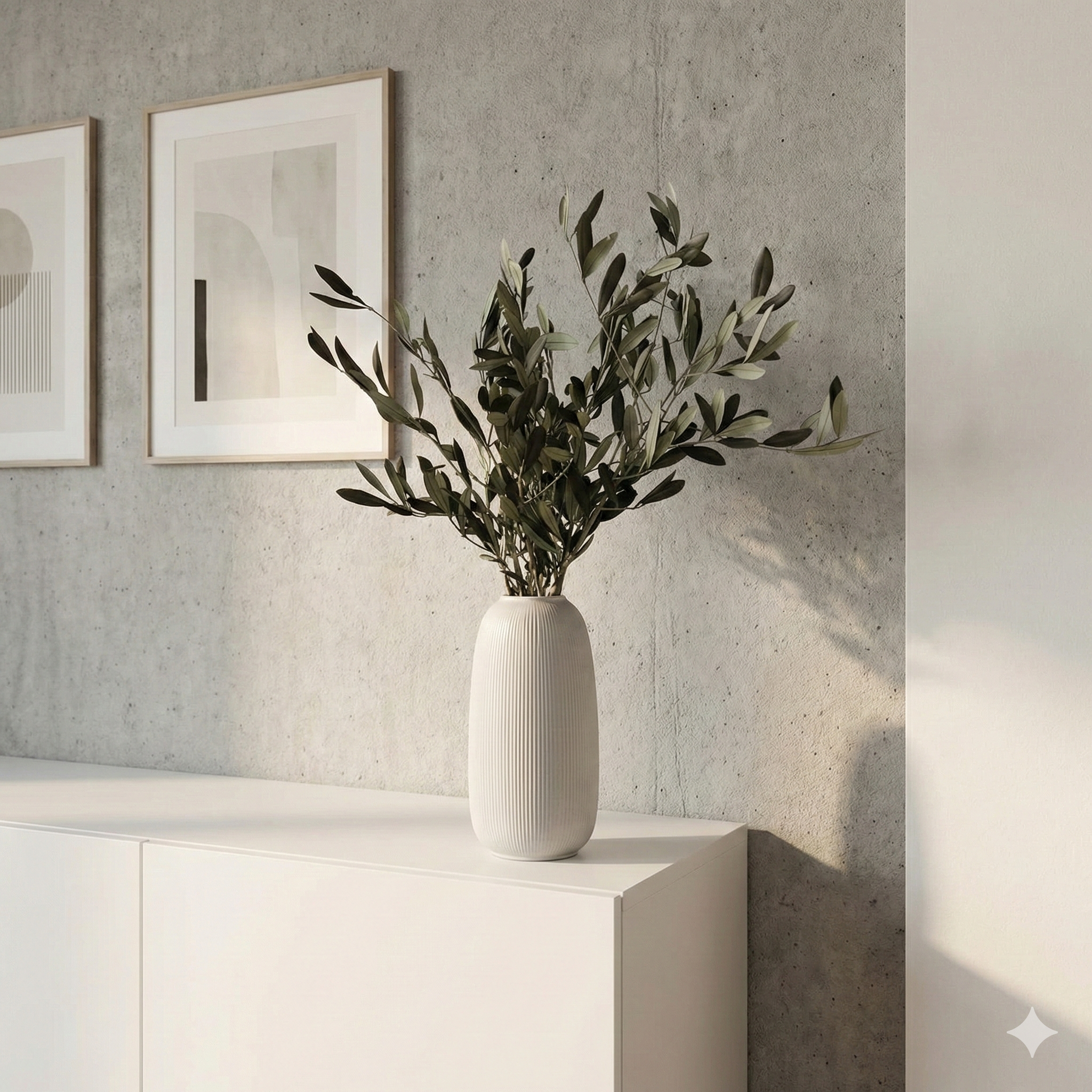 Konservierte Olivenzweige grün aus Italien