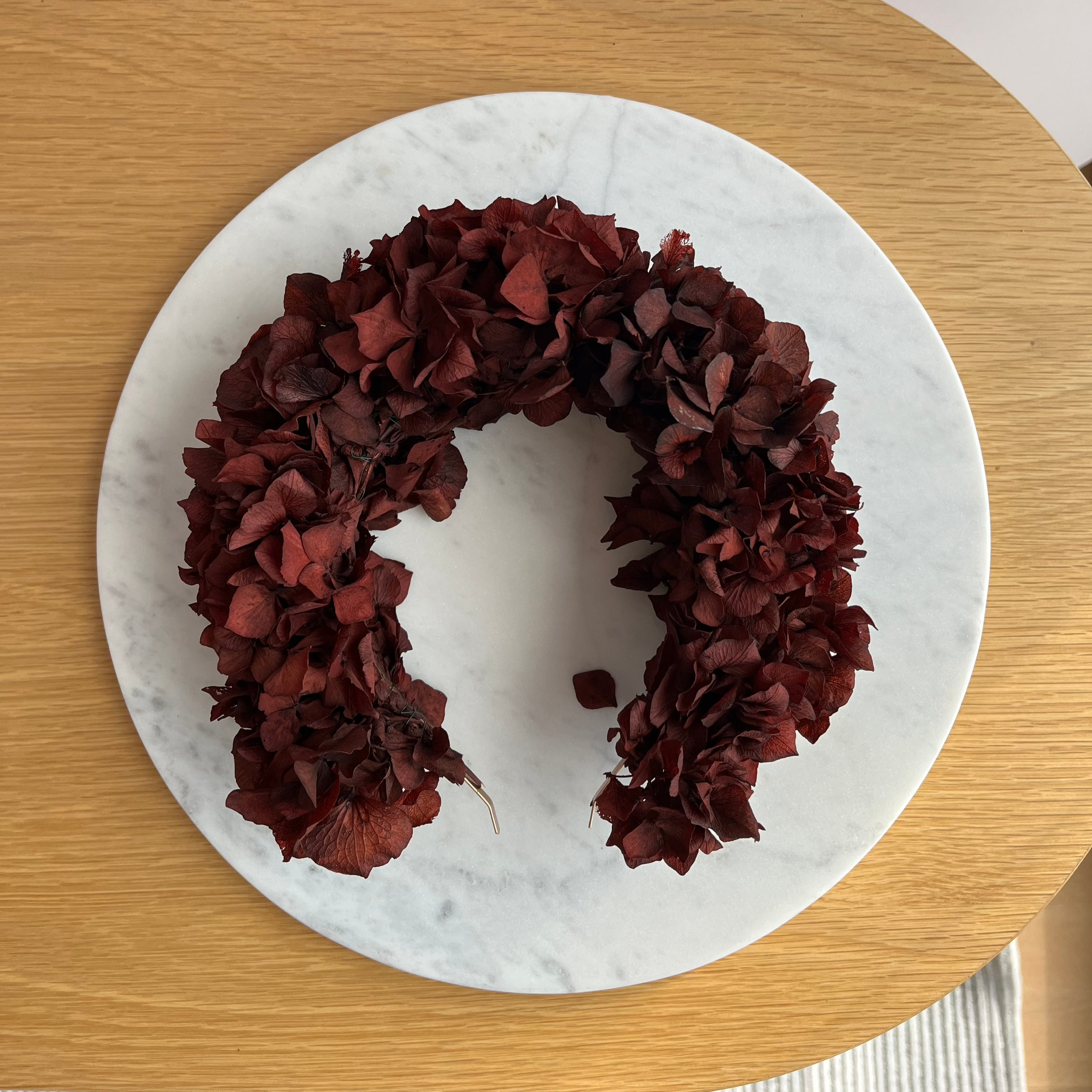 Haarreif Trockenblumen Hortensie Rot - Lykke&You GmbH