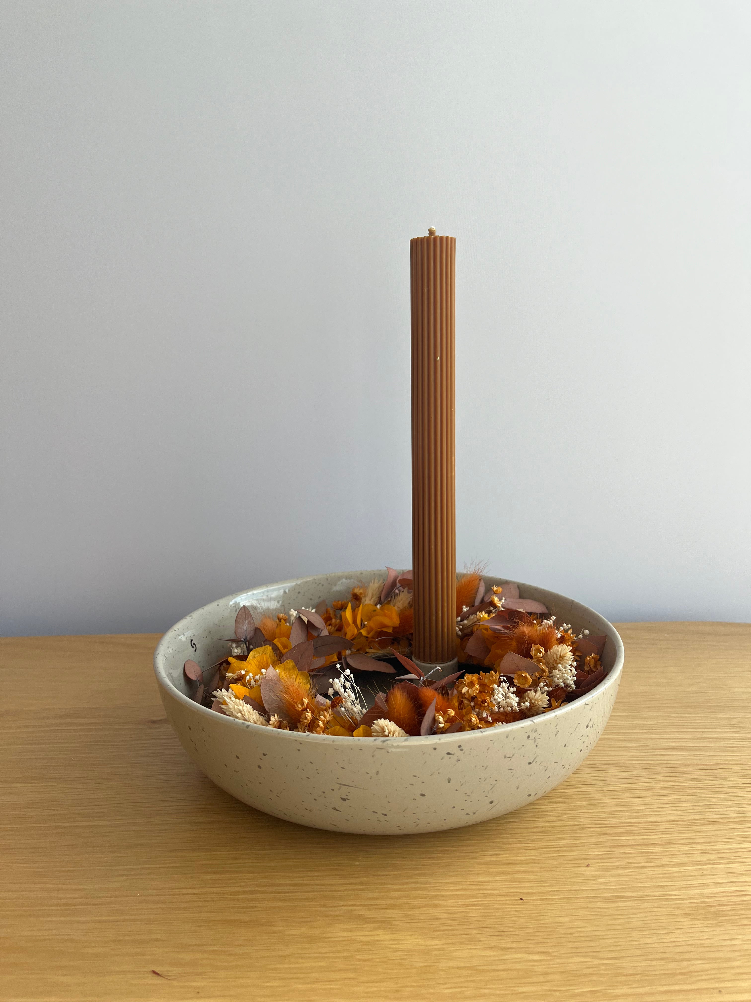 Trockenblumenkranz in herbstlich orange - Lykke&You GmbH