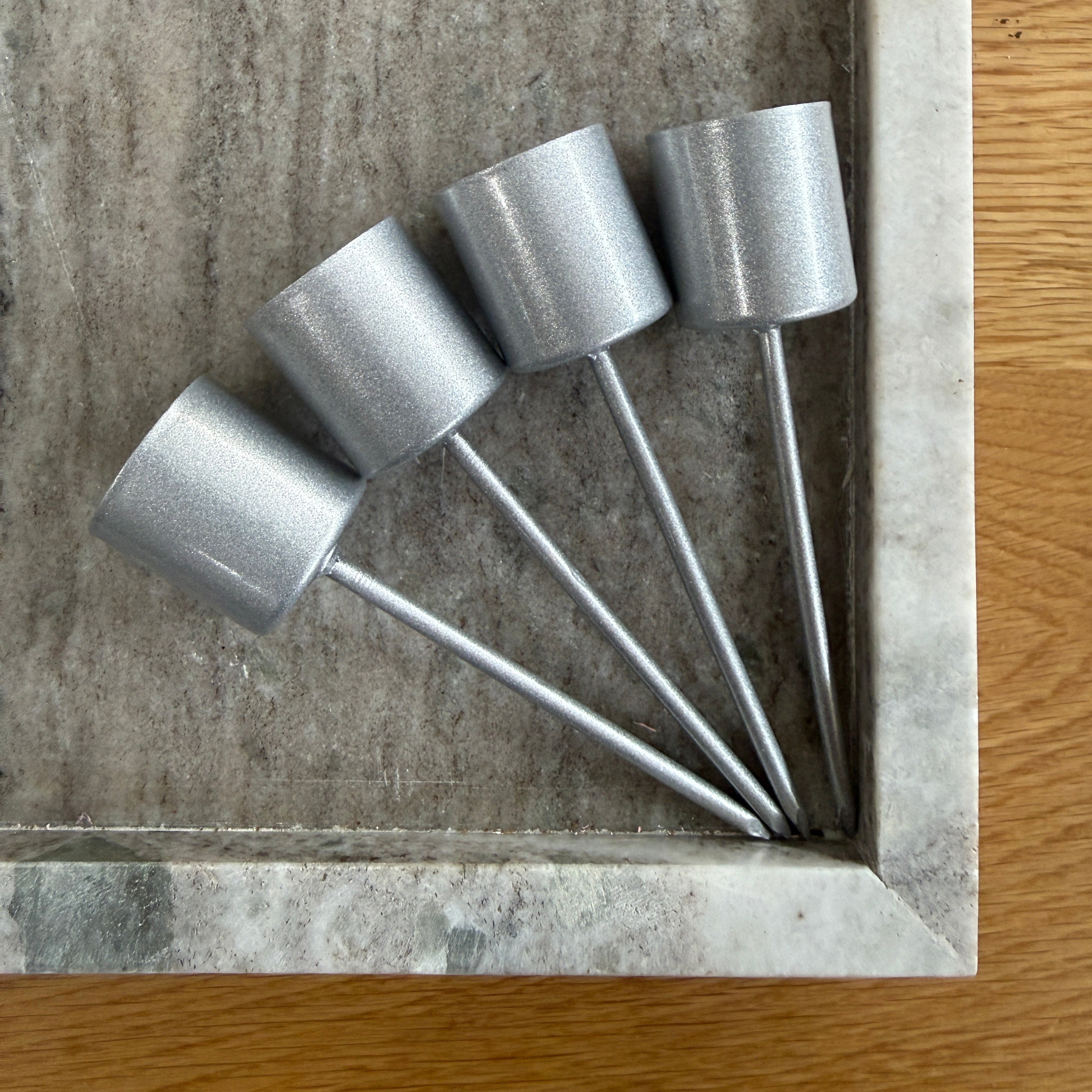 Kerzenhalter Adventskranz mit Dorn für Stabkerzen 2,5 cm - matt