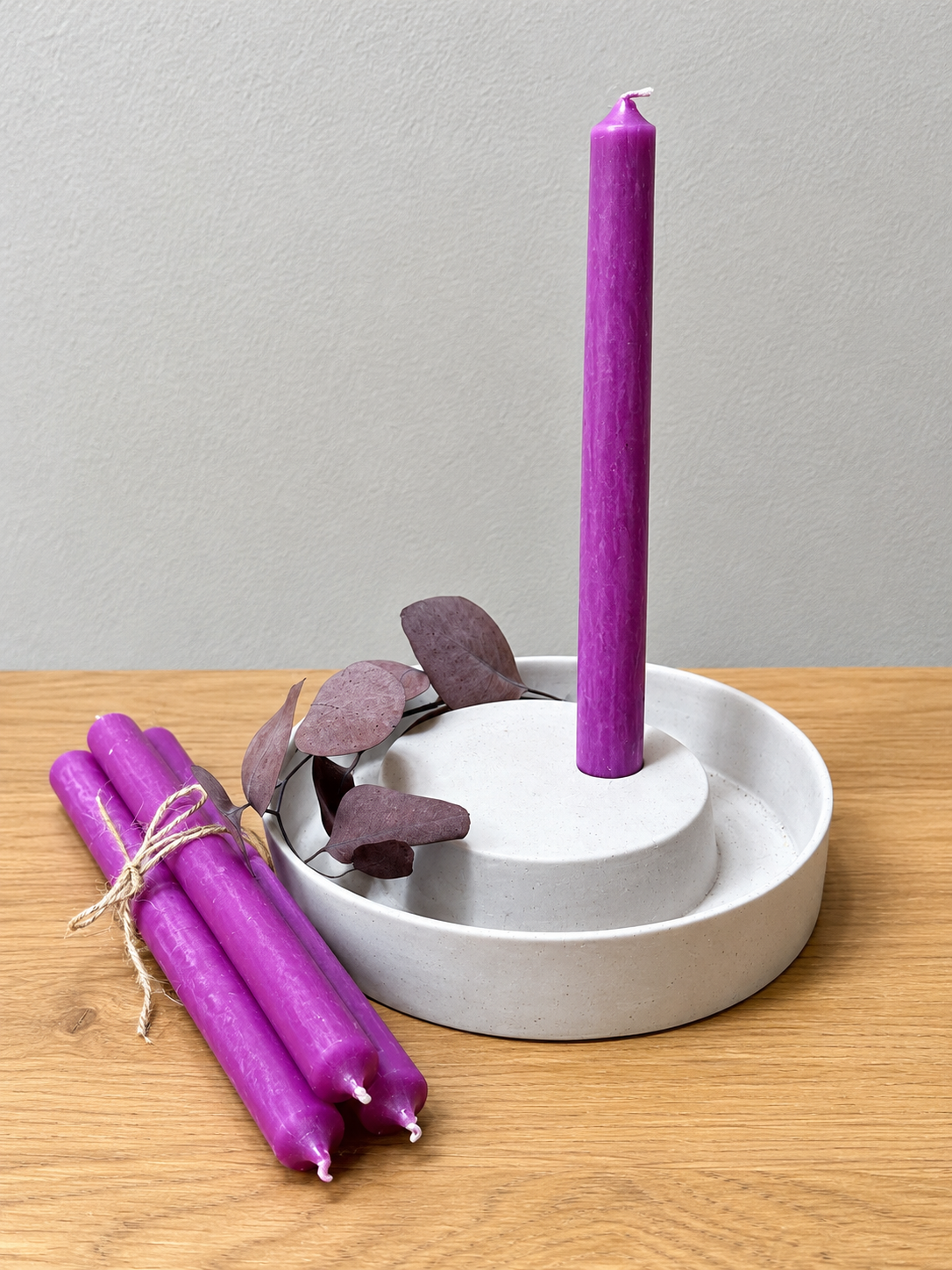Stabkerzen Fuchsia im 4er Set