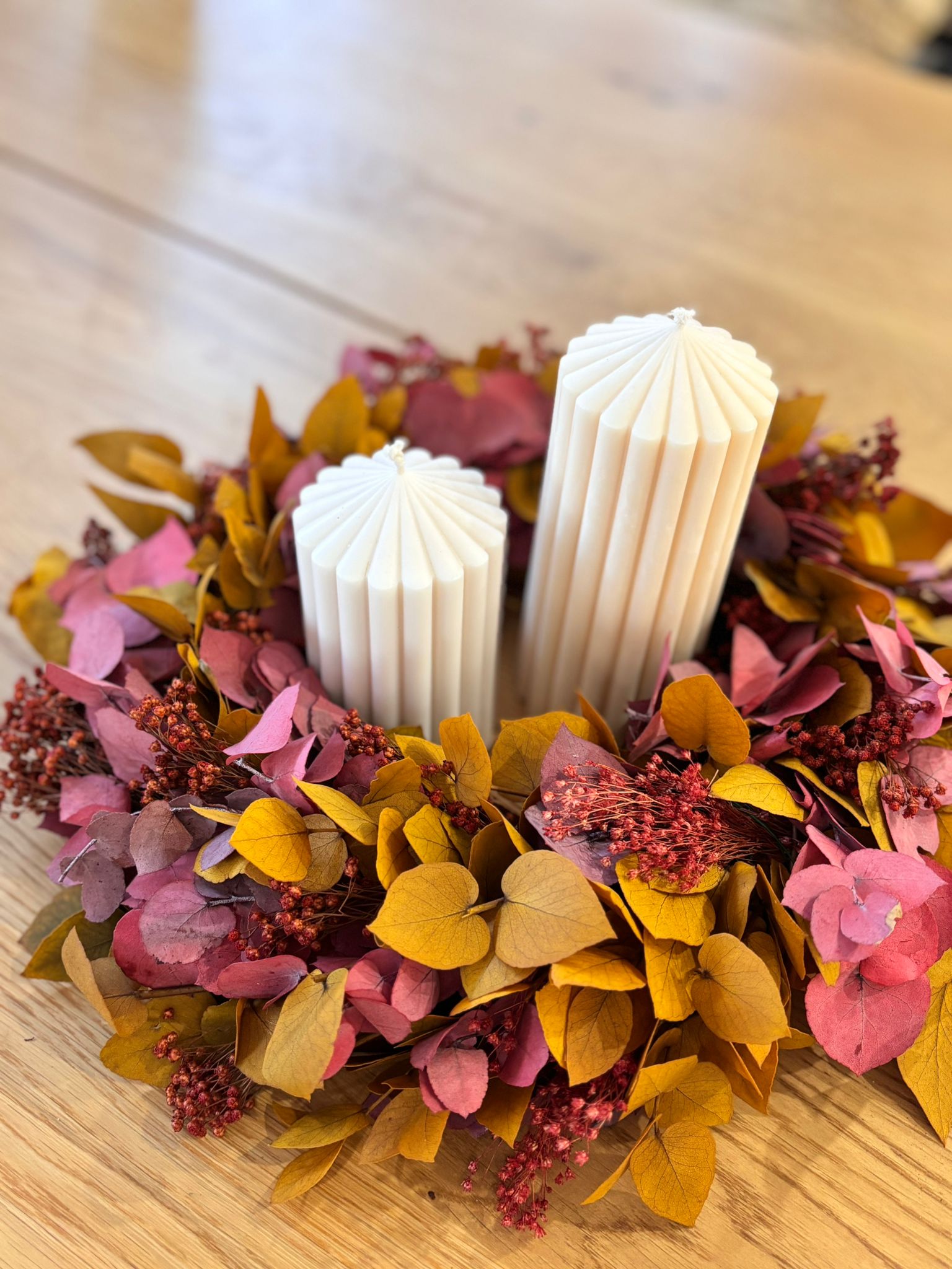 Herbsttraum - Trockenblumenkranz in warmen tönen - Lykke&You GmbH