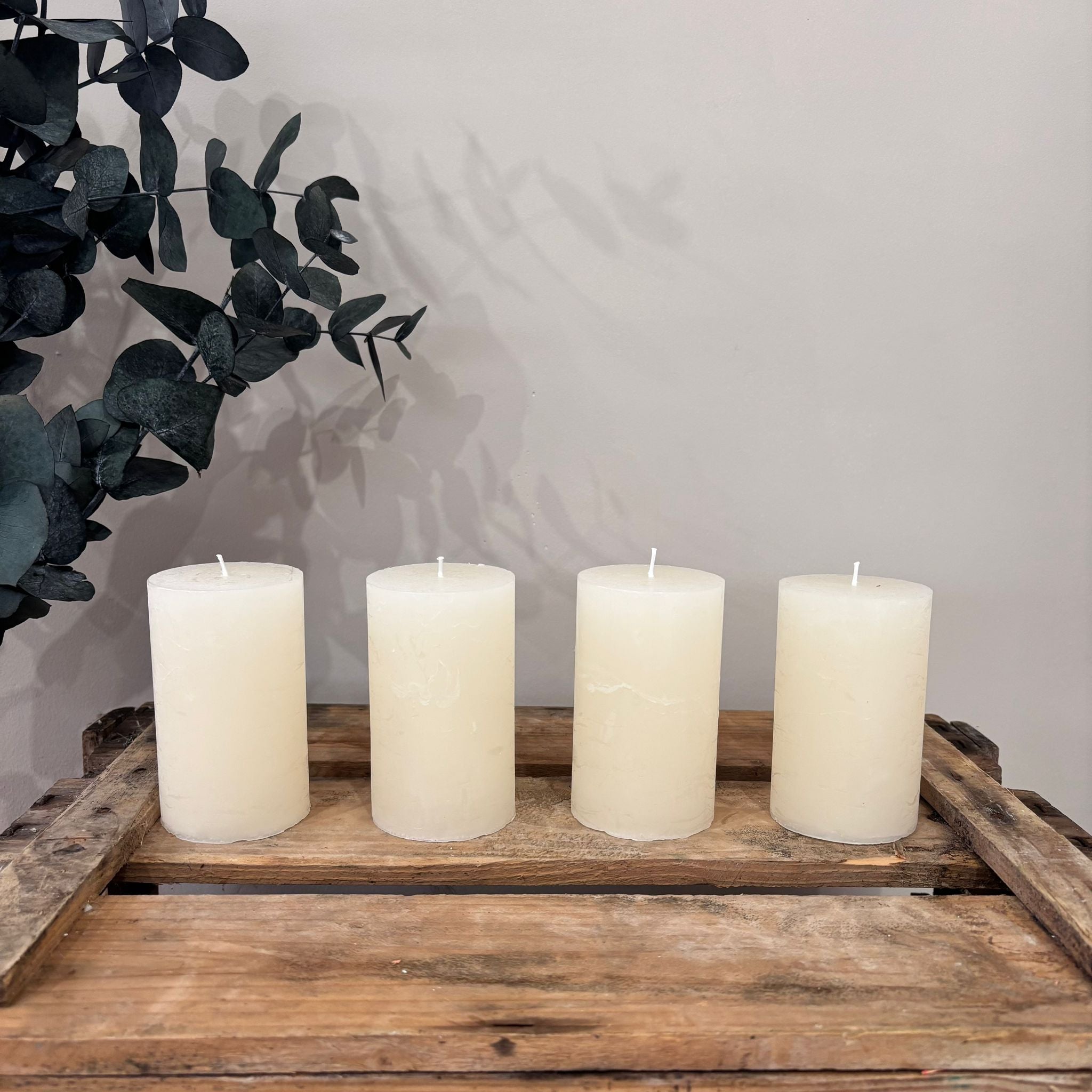 4er Set Rustickerzen für Adventskranz - Lykke&You GmbH