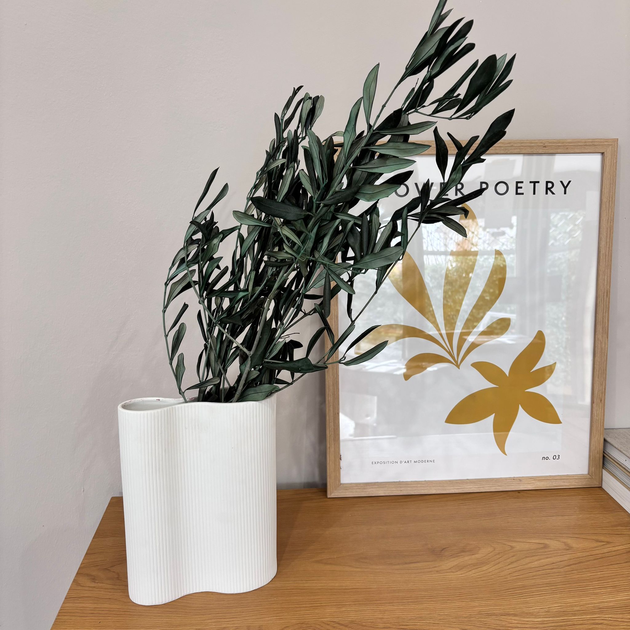 B-Ware Konservierte Olivenzweige grün aus Italien -Outlet