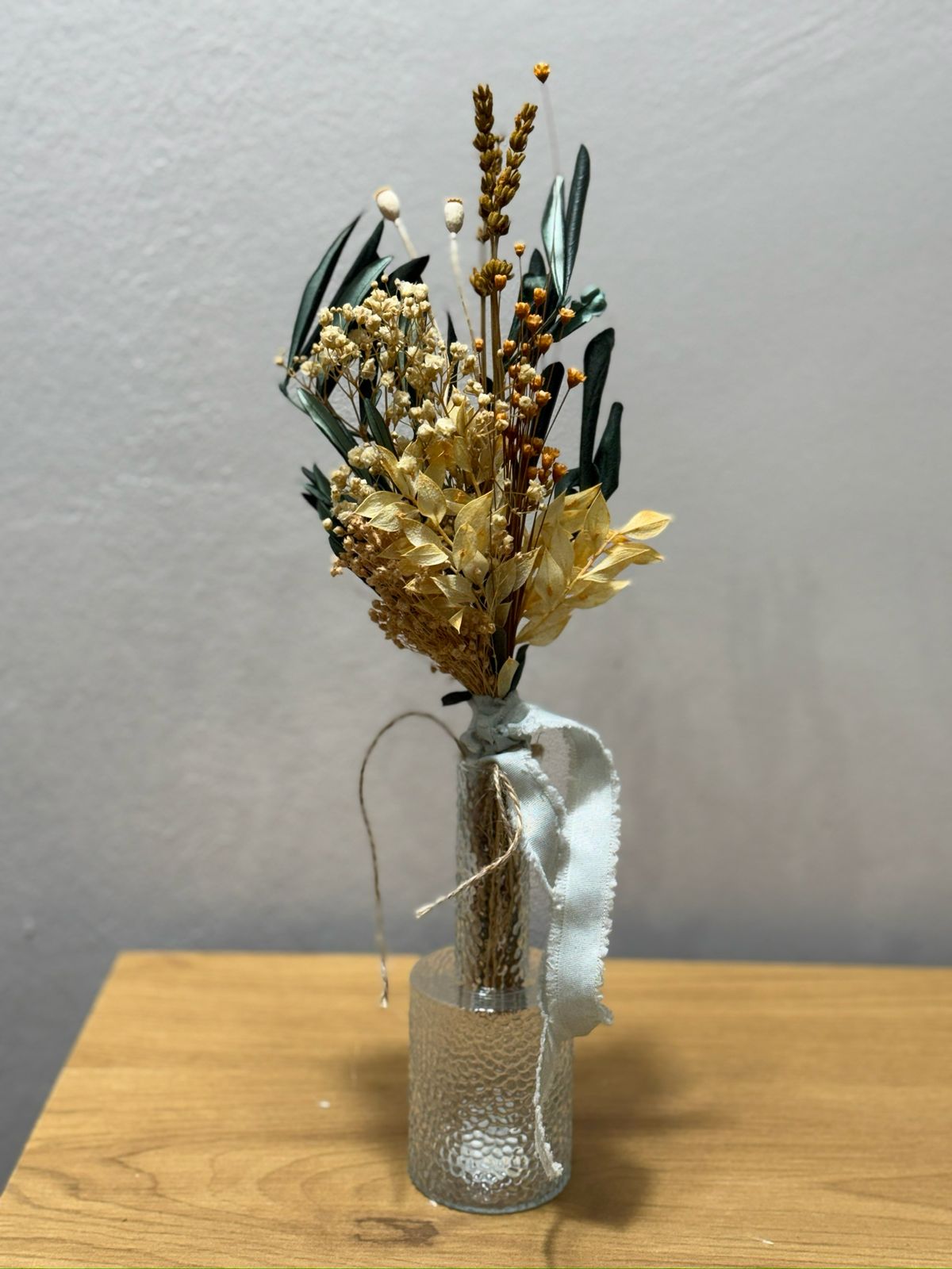 Trockenblumen Mini Strauß Olive Lavendel - Outlet