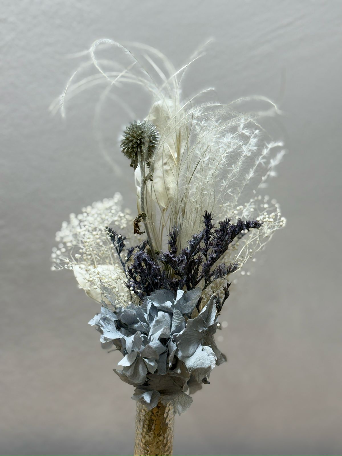 Trockenblumen Mini Strauß Eukalyptus Hortensie blau - Outlet