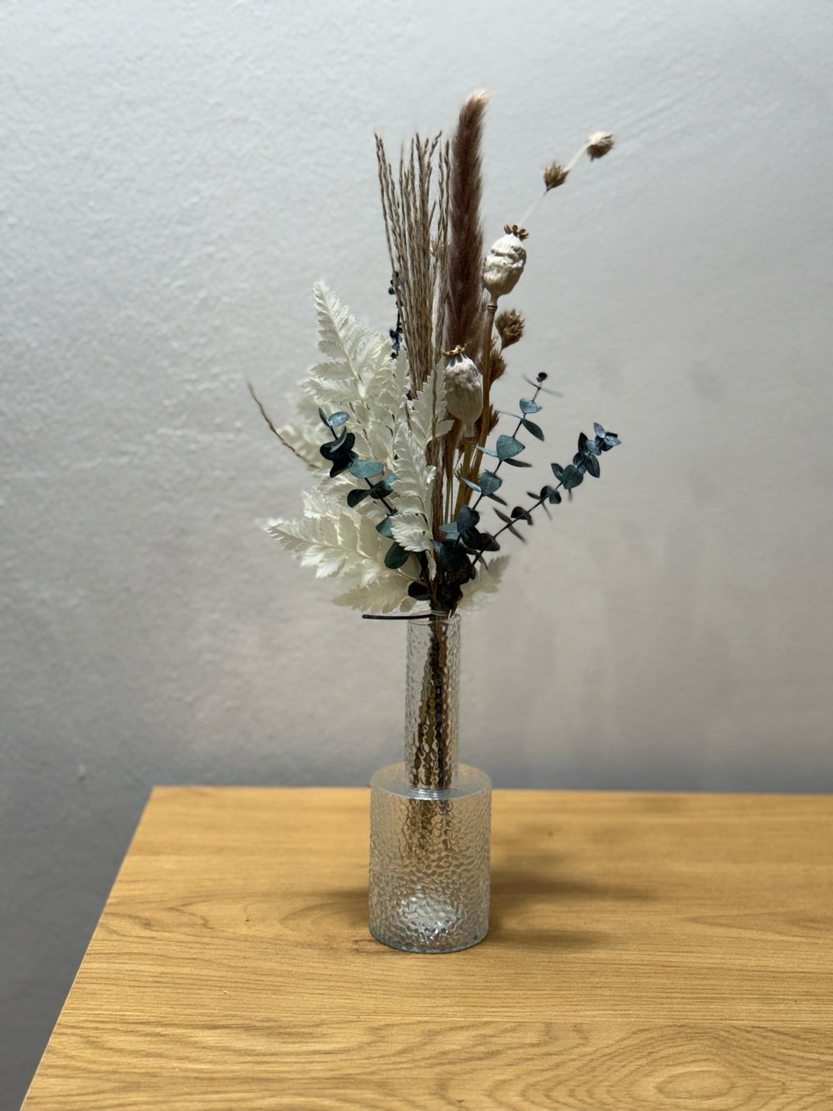 Trockenblumen Mini Strauß Farn Mohn Pampasgras - Outlet