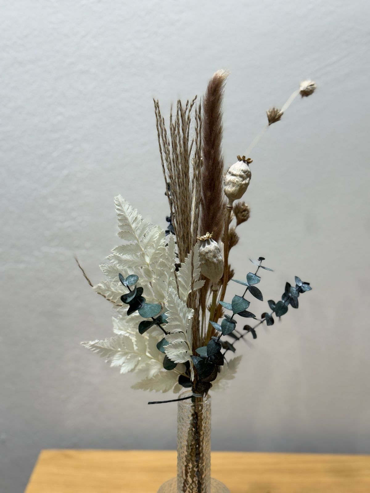 Trockenblumen Mini Strauß Farn Mohn Pampasgras - Outlet