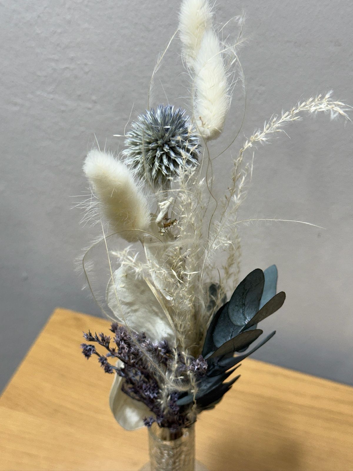 Trockenblumen Mini Strauß Distel Eukalyptus - Outlet