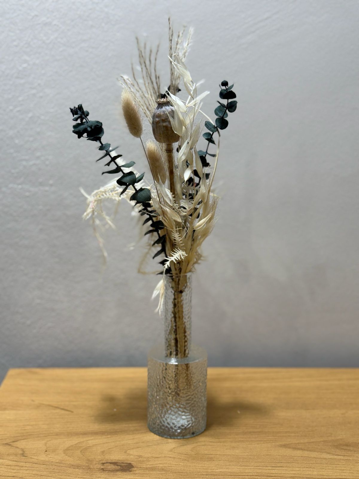 Trockenblumen Mini Strauß Eukalyptus Mohn - Outlet