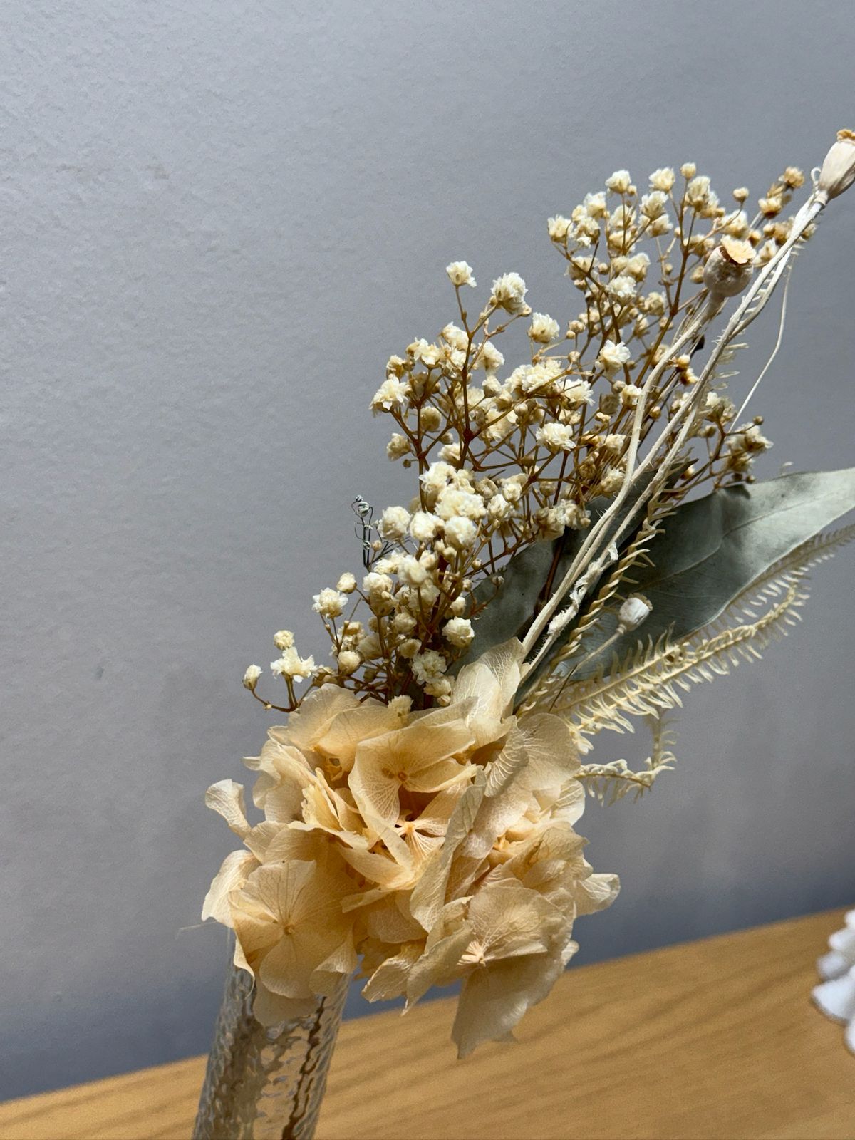 Trockenblumen Mini Strauß Hortensie Schleierkraut - Outlet