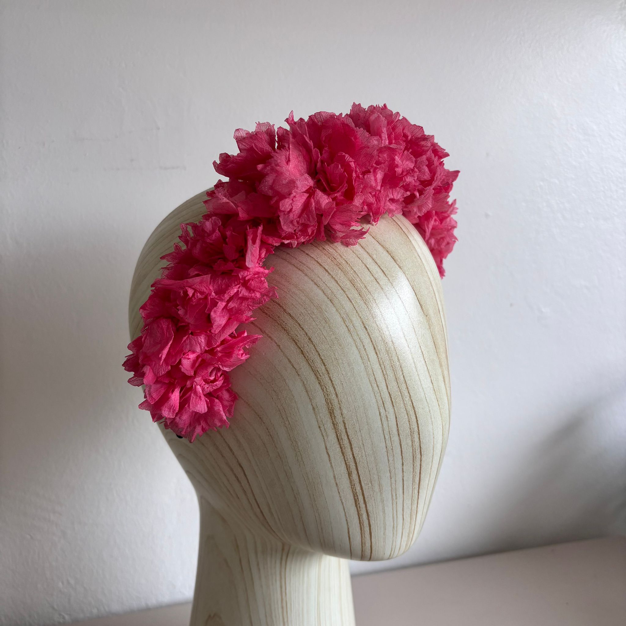 Haarreif Trockenblumen Hortensie Pink - Outlet