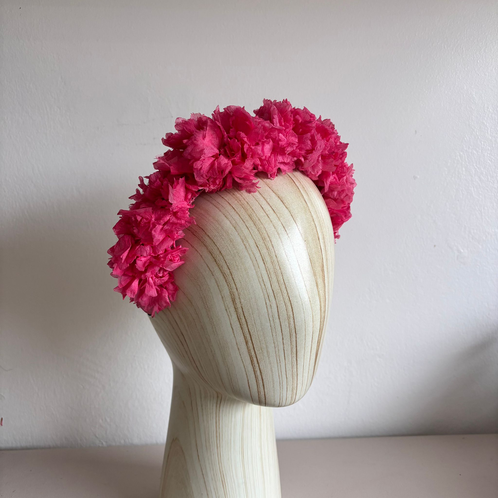 Haarreif Trockenblumen Hortensie Pink - Outlet