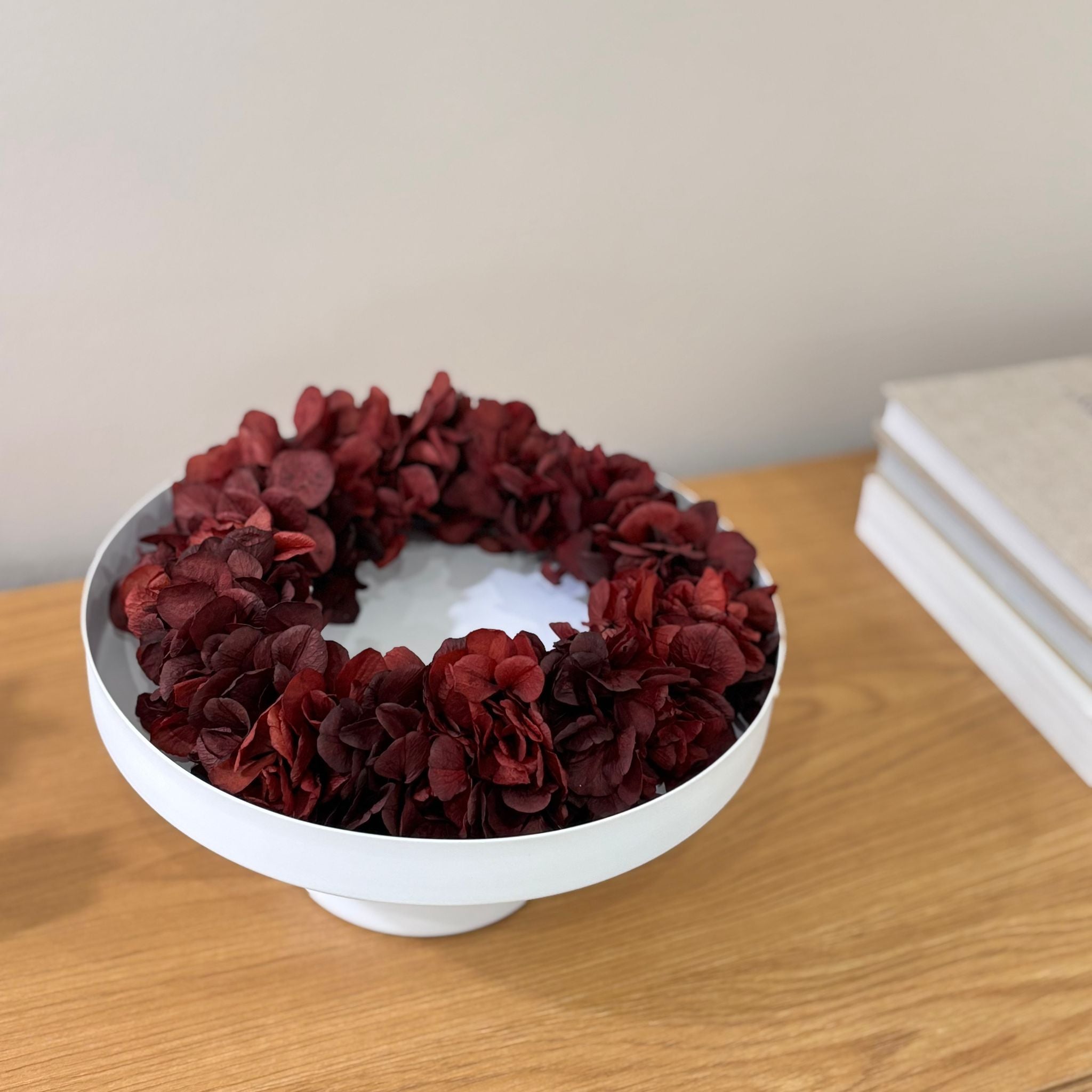 Dried flower wreath hydrangeas small