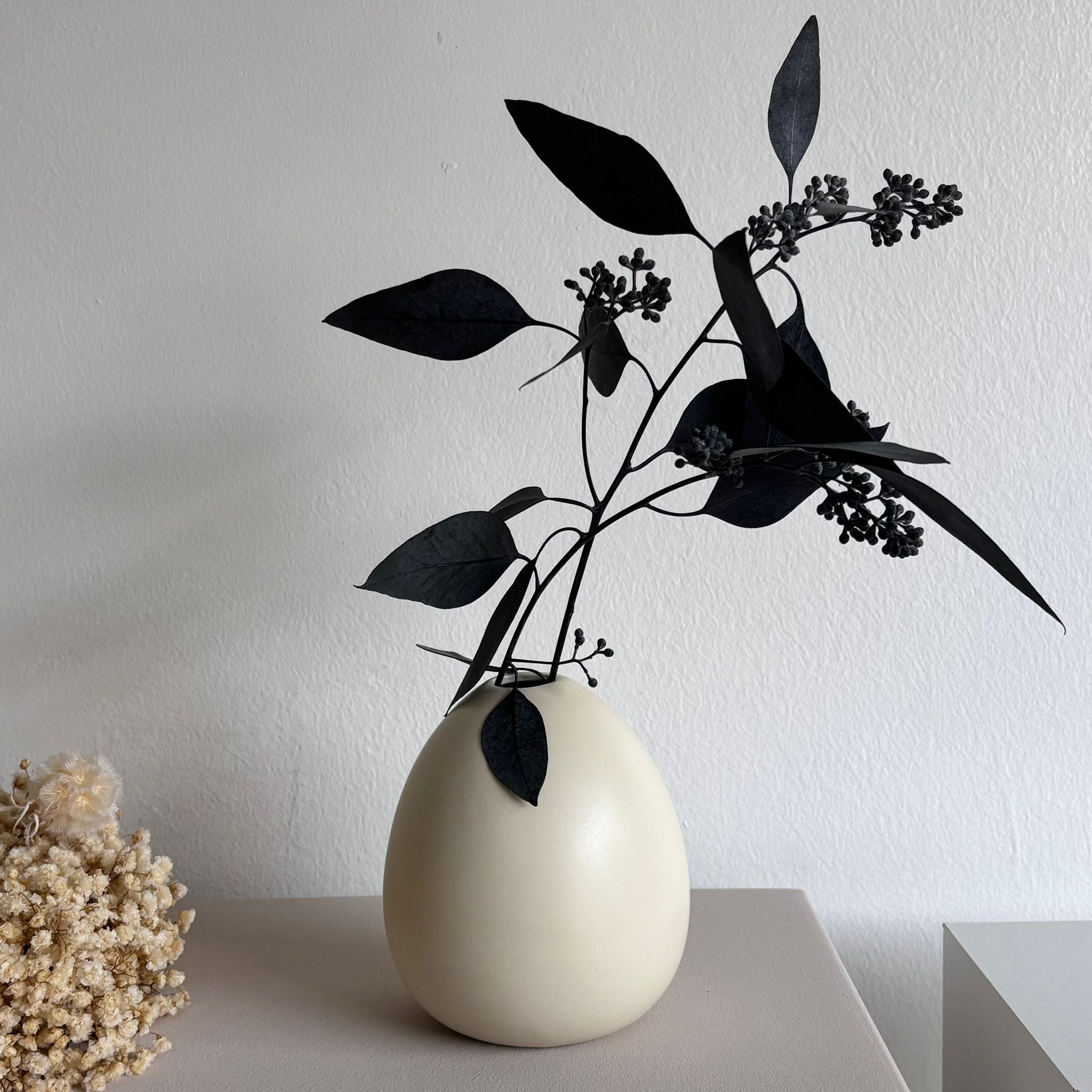 Vase Rikke - 2er Set weiß beige