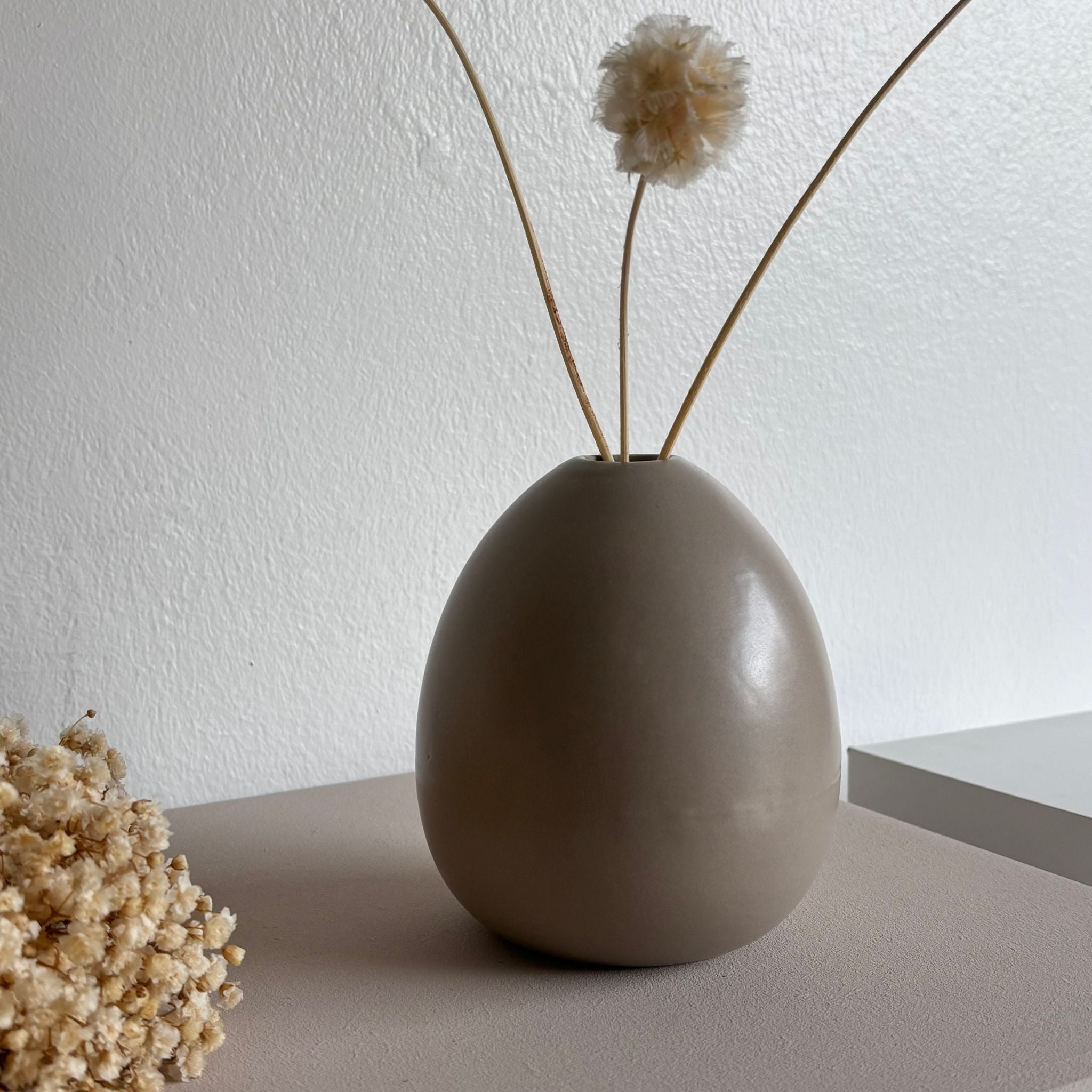 Vase Rikke - 2er Set weiß beige