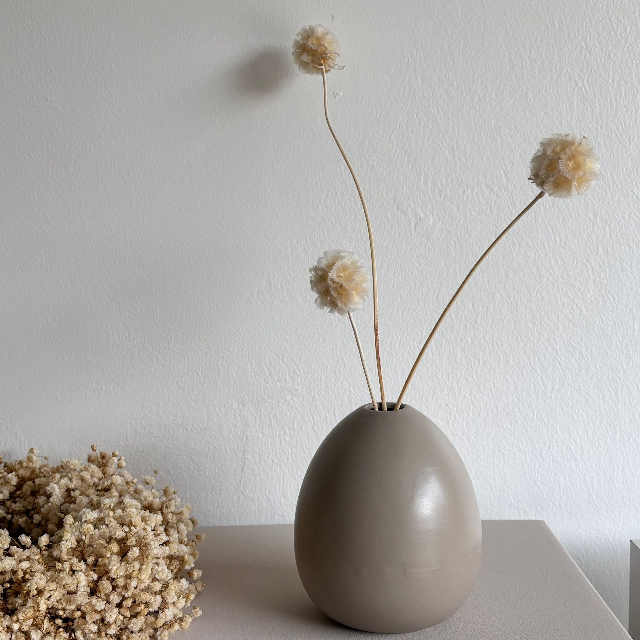 Vase Rikke - 2er Set weiß beige
