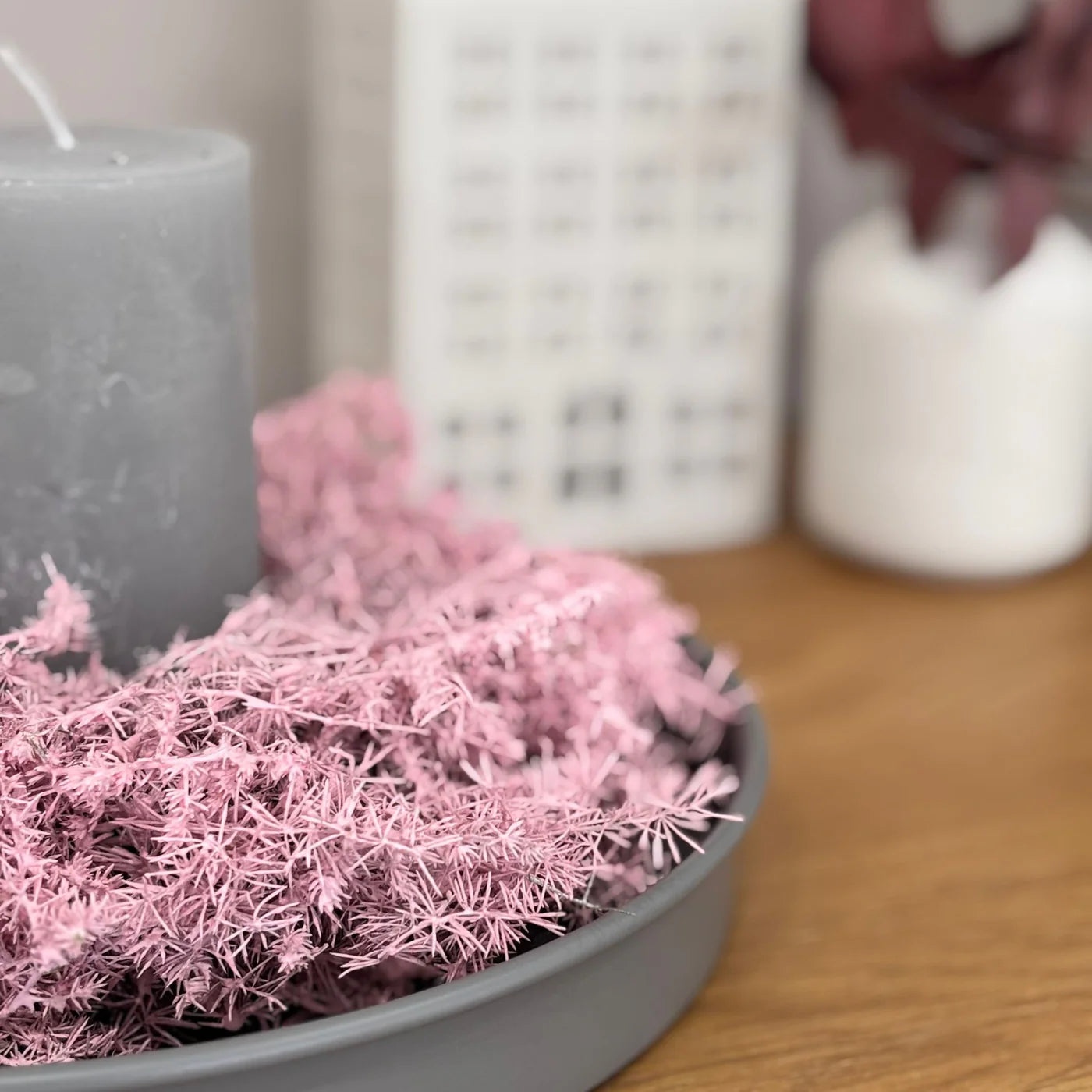 Asparaguskranz in Rosa - Spargelkraut