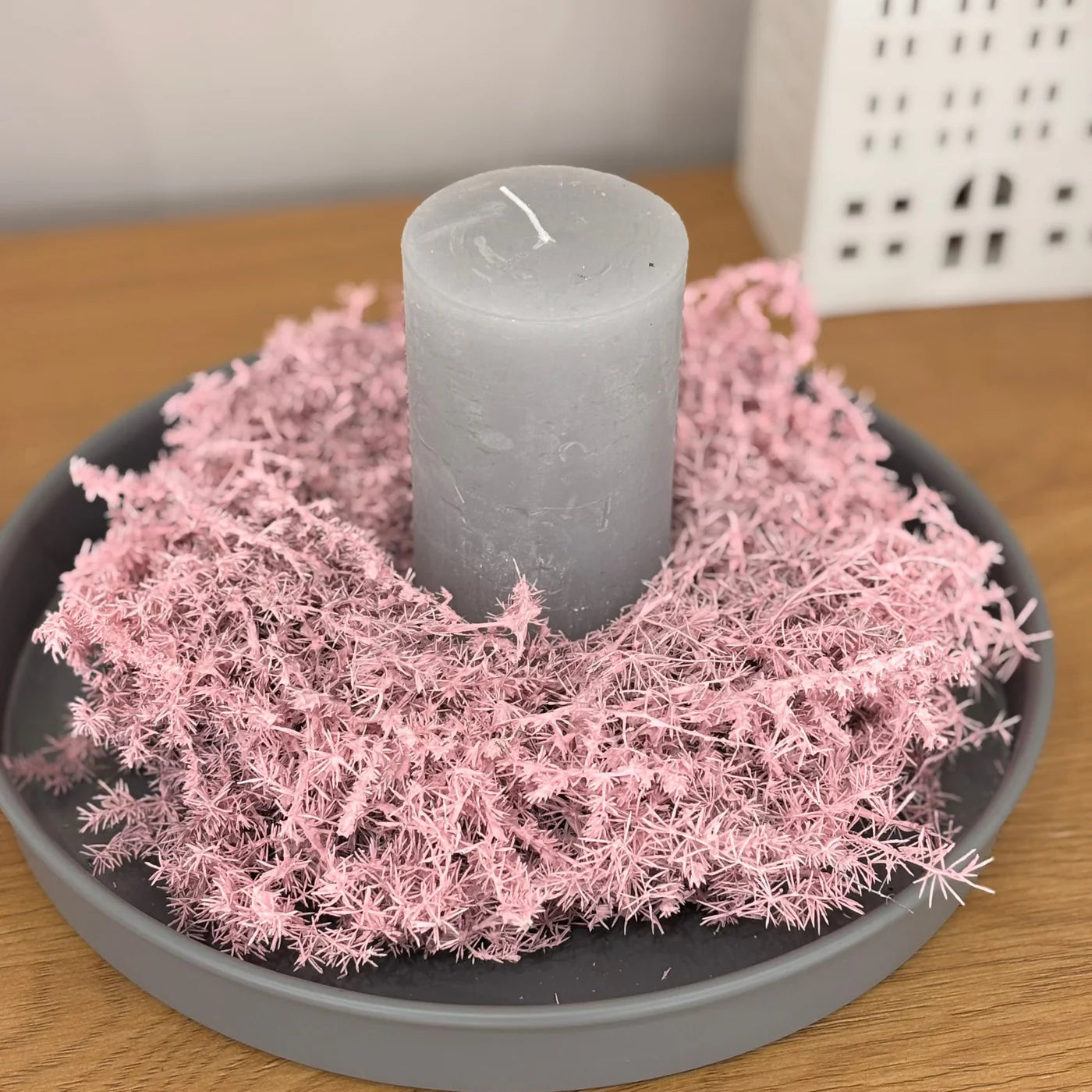 Asparaguskranz in Rosa - Spargelkraut