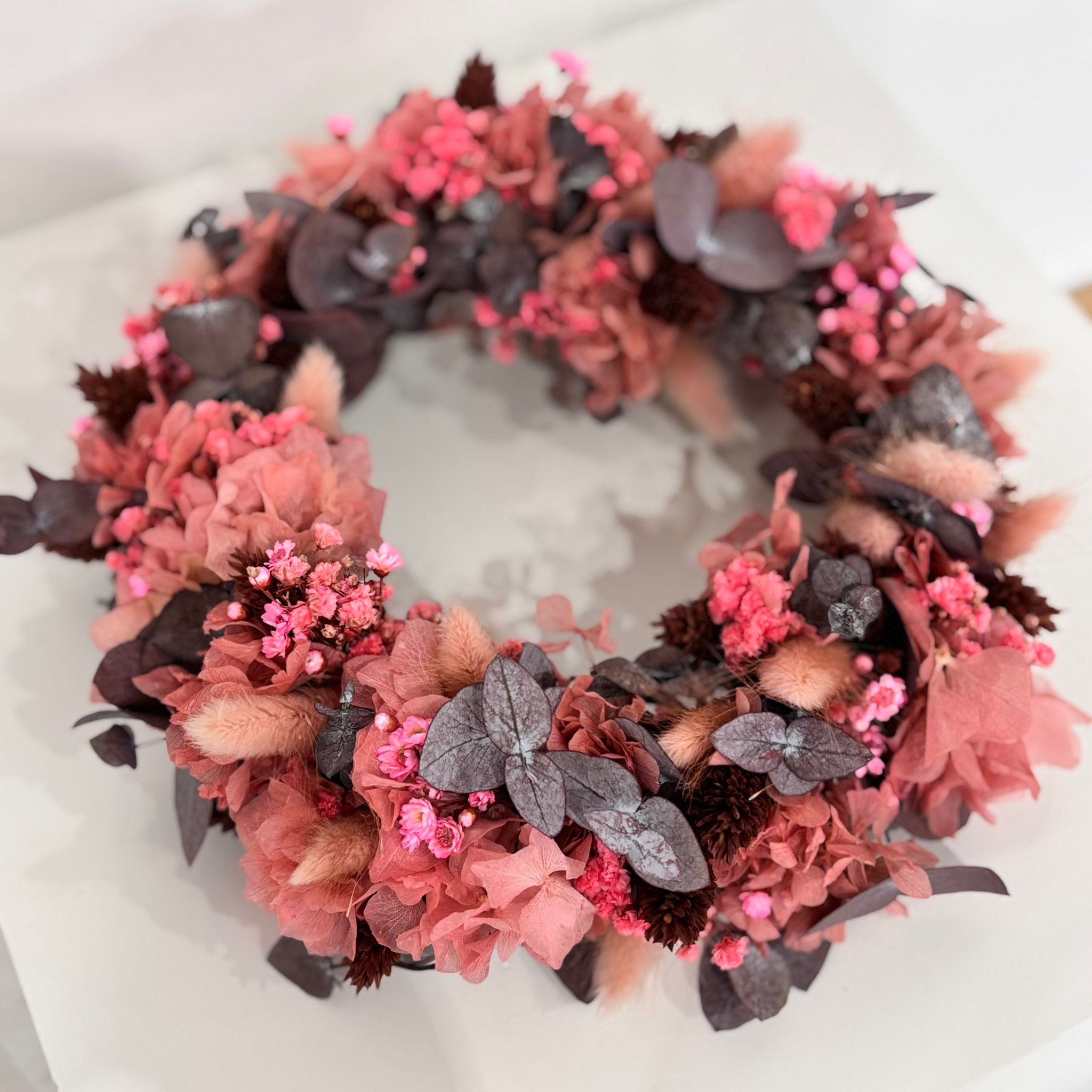 Dried flower wreath Touch of Pink Mini
