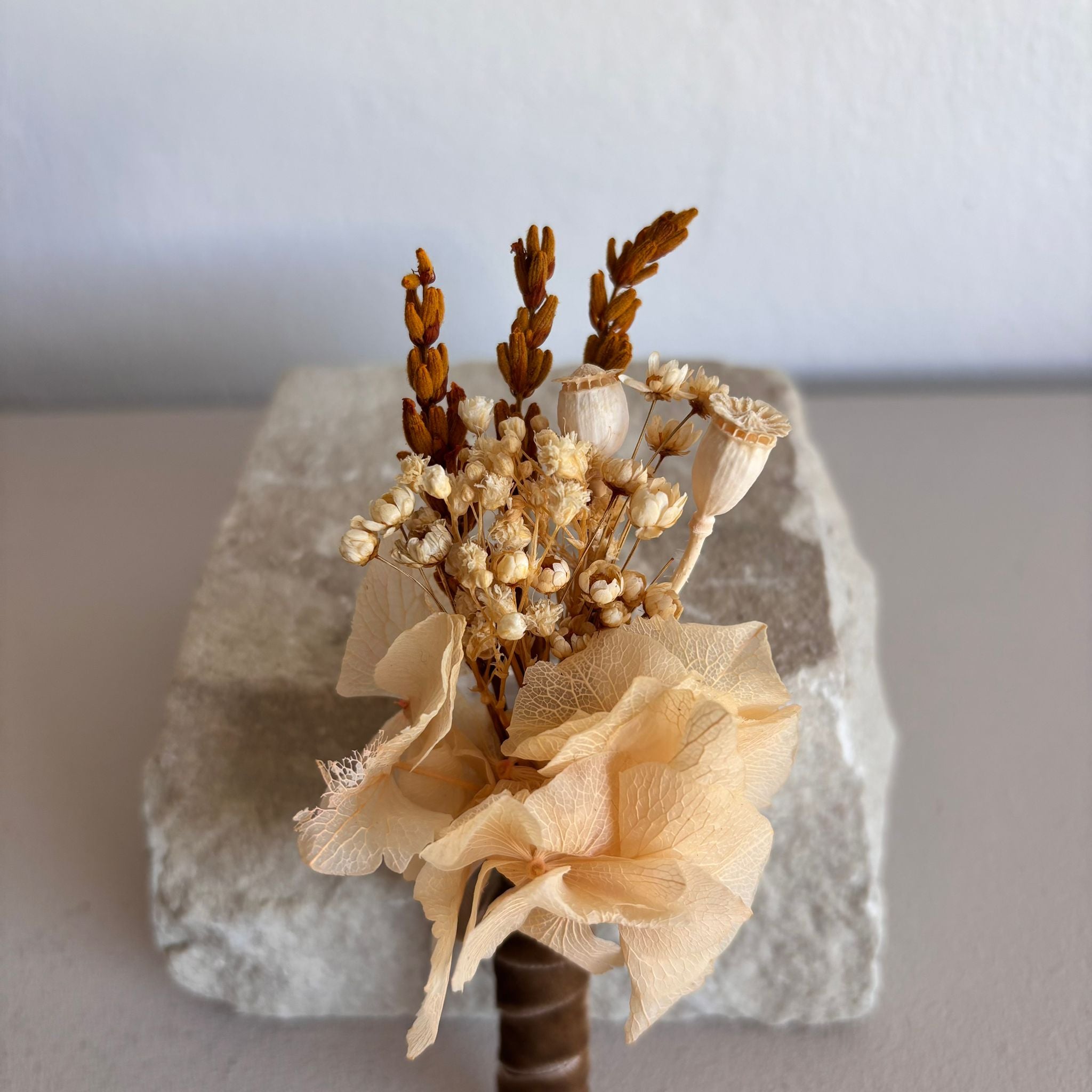 Anstecker Bräutigam apricot Lavendel - OUTLET