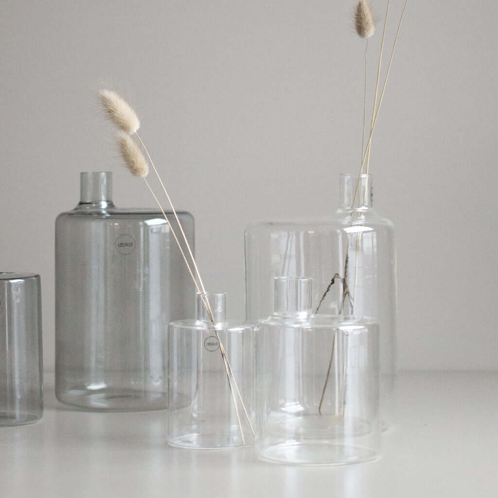 dbkd Pipe Vase Glas - die perfekte Vase für kleine Sträuße - Lykke&You GmbH