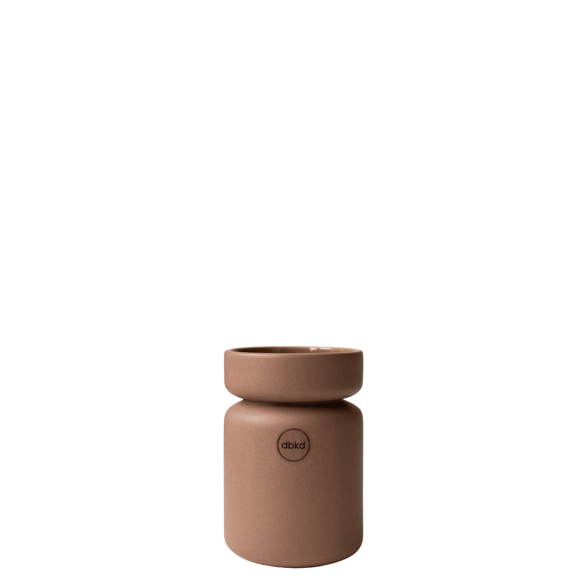 dbkd Neck Vase in Braun, Größenvergleich im Stillleben#Farbe_braun