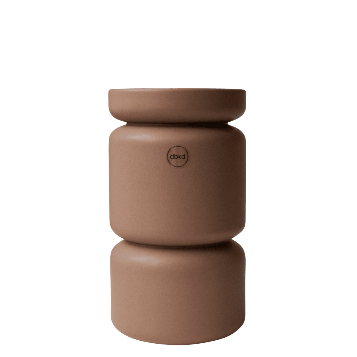dbkd Neck Vase aus matter Keramik in Braun, Seitenansicht#Farbe_braun