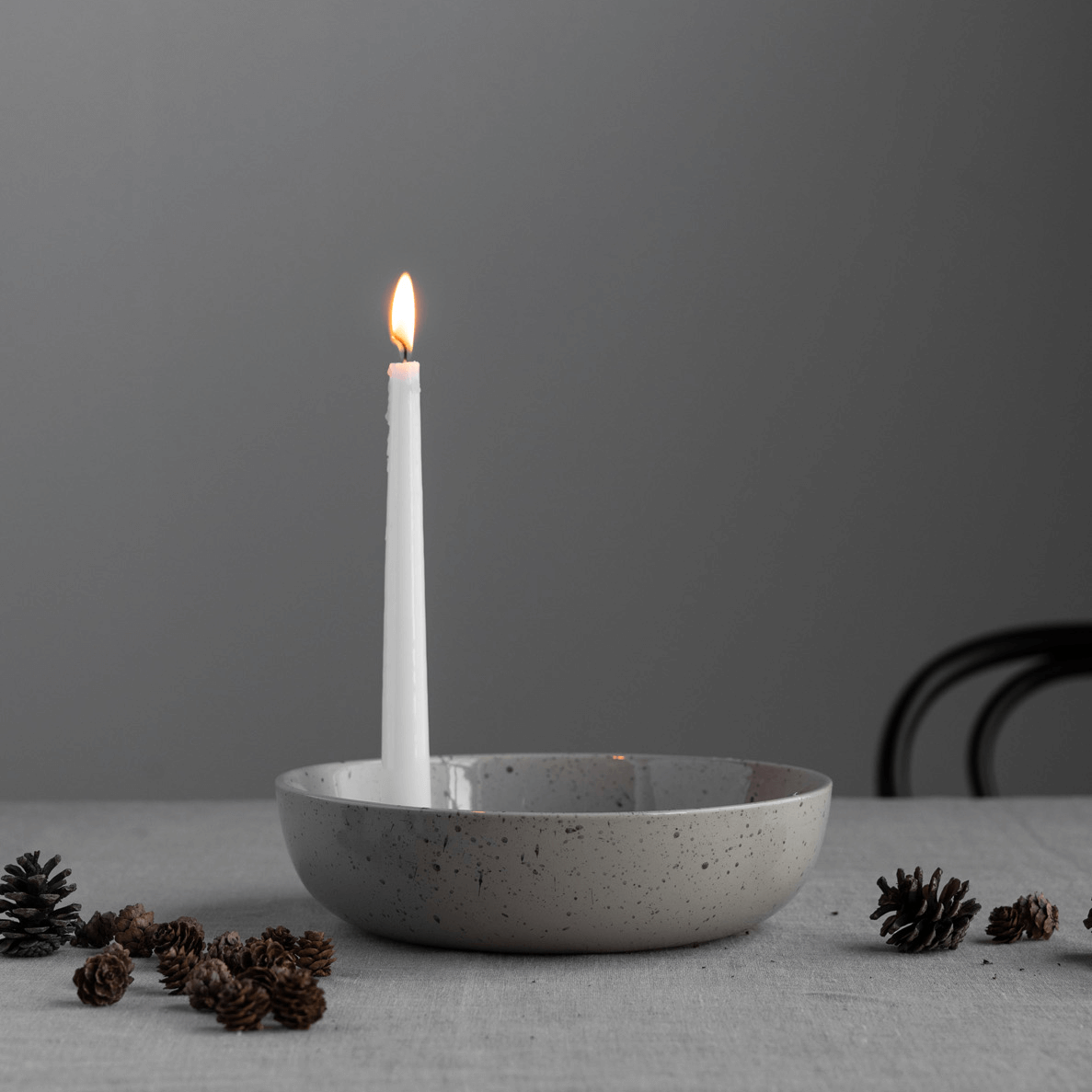 Kerzenhalter und Schale in einem - die perfekte Kombination - natur