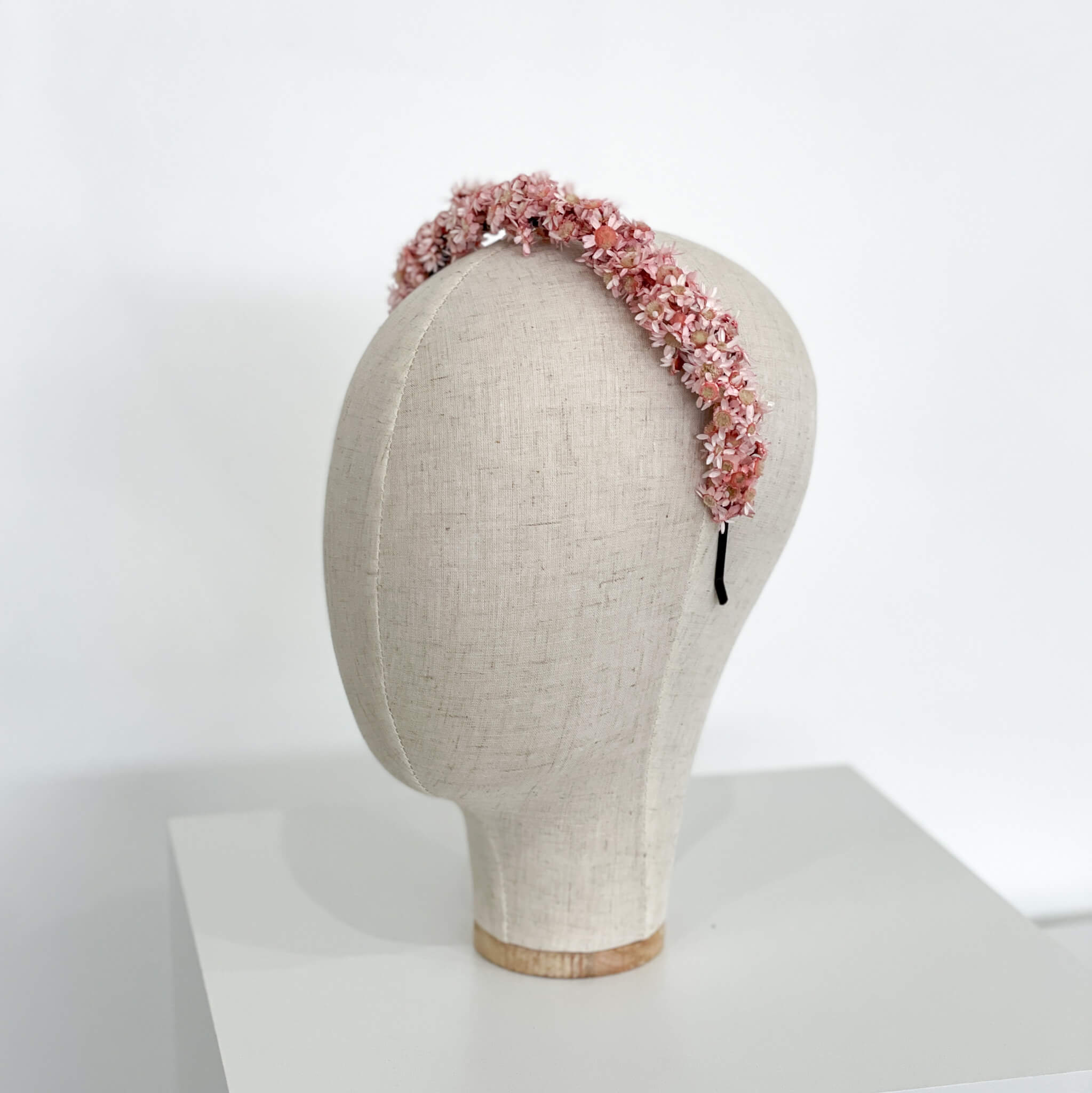 Haarreif Trockenblumen Glixia für Hochzeit und Blumenkinder - Lykke&You - rosa