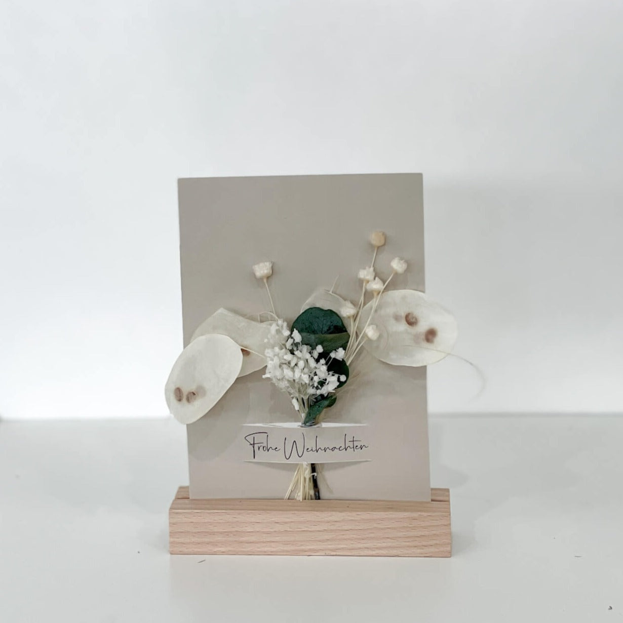 Weihnachtskarten mit Trockenblumen II - Lykke&You GmbH