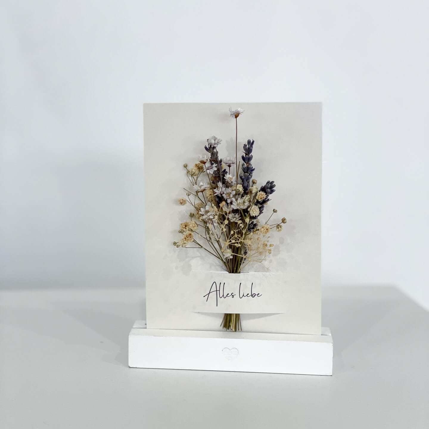 Karte Trockenblumen Geschenkidee Alles Liebe
