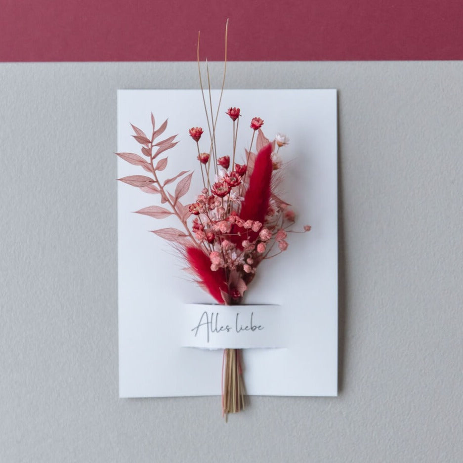 Karte Trockenblumen "Alles Liebe" - Lykke&You GmbH