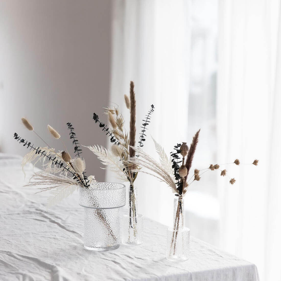 Trockenblumenstrauß Tischdeko Boho weiß - Lykke&You GmbH