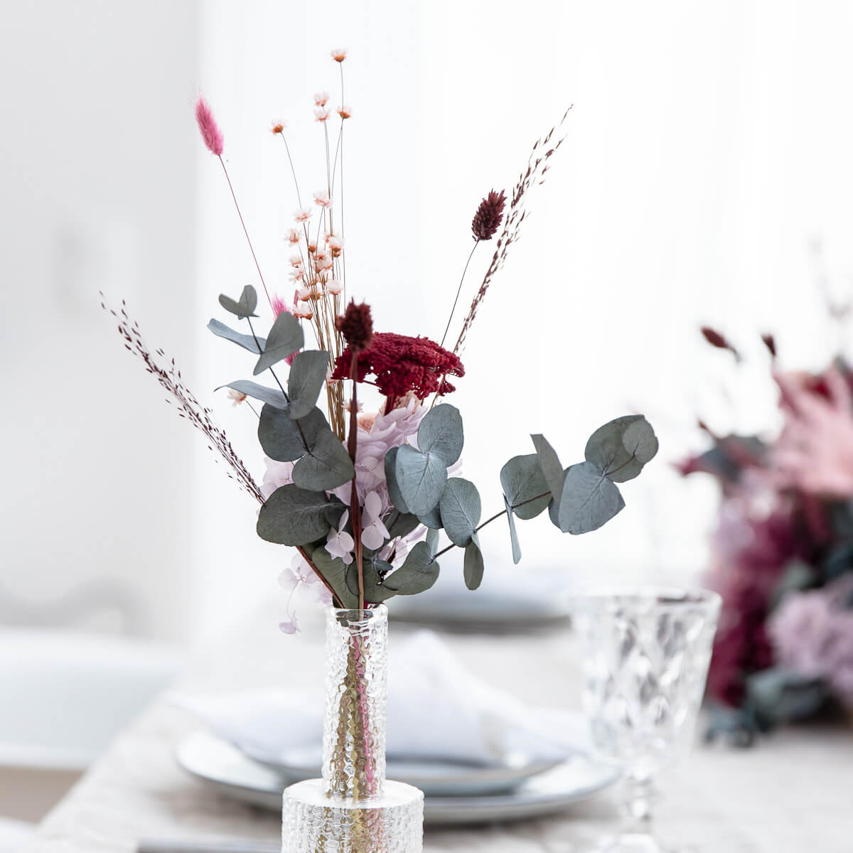 Trockenblumenstrauß Tischdeko Berry - Lykke&You GmbH