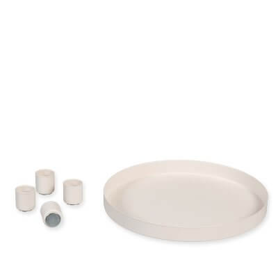 Kerzentablett aus Metall für Adventskranz I Trockenblumengesteck | magnetisch - Lykke&You GmbH