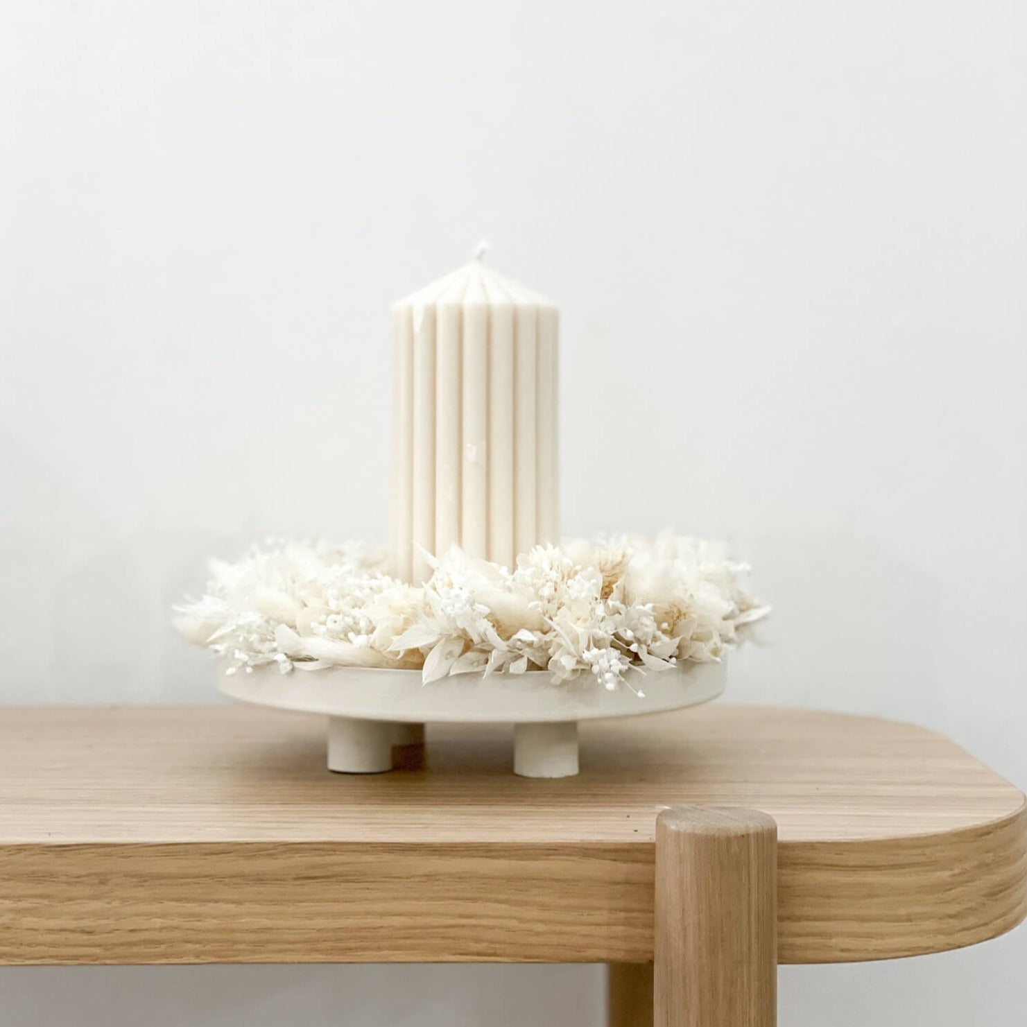 Kerzentablett aus Metall für Adventskranz I Trockenblumengesteck | magnetisch - Lykke&You GmbH