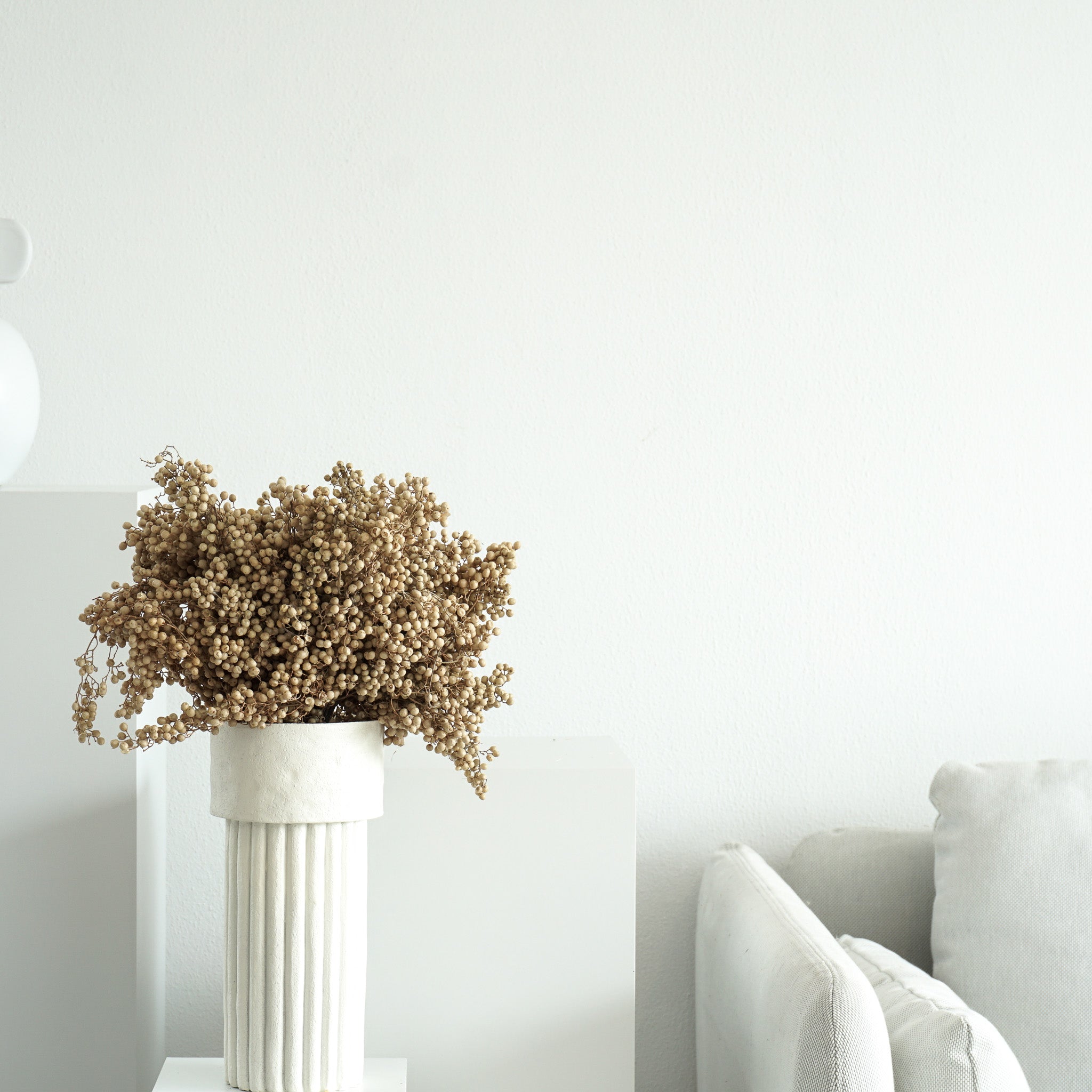 Pfefferbeeren | 30 cm | extra großer Bund - Farbe: beige