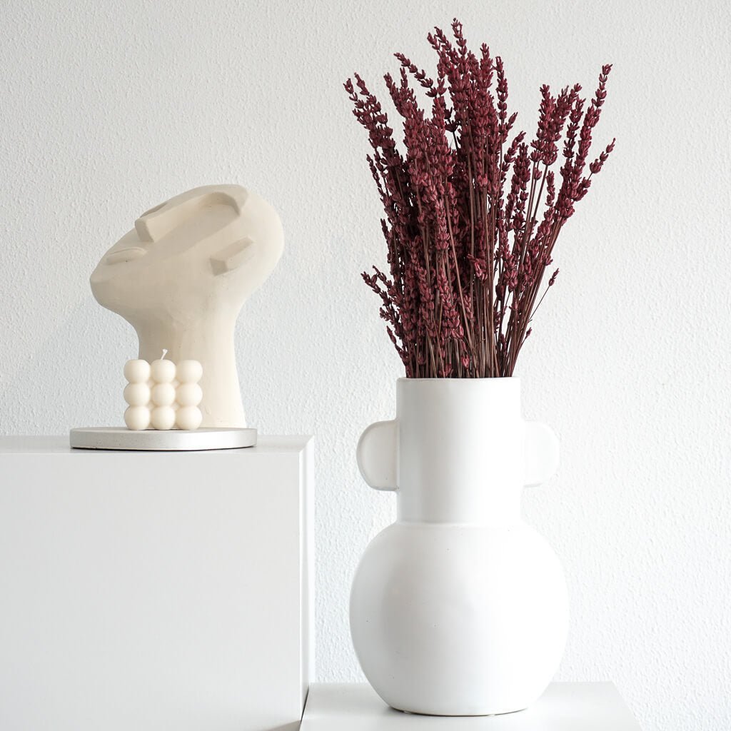 Trockenblume Lavendel I getrocknet I ca 40 cm I Farbe: rot