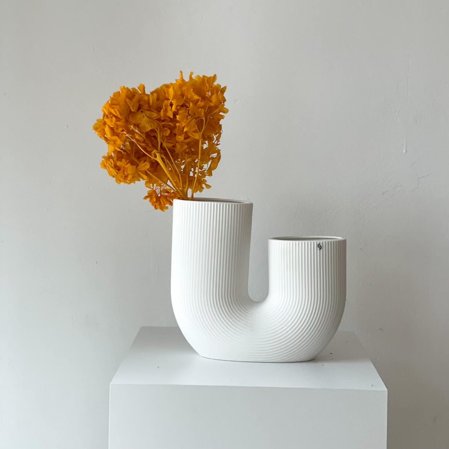 Hortensie | 40 cm | weiß & terracotta | B-Ware - Farbe: terracotta, weiß