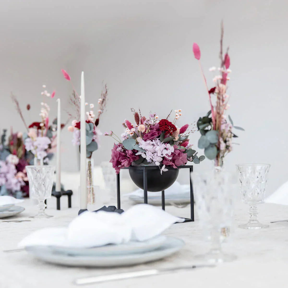 Deko mit Trockenblumen für Familienfeste