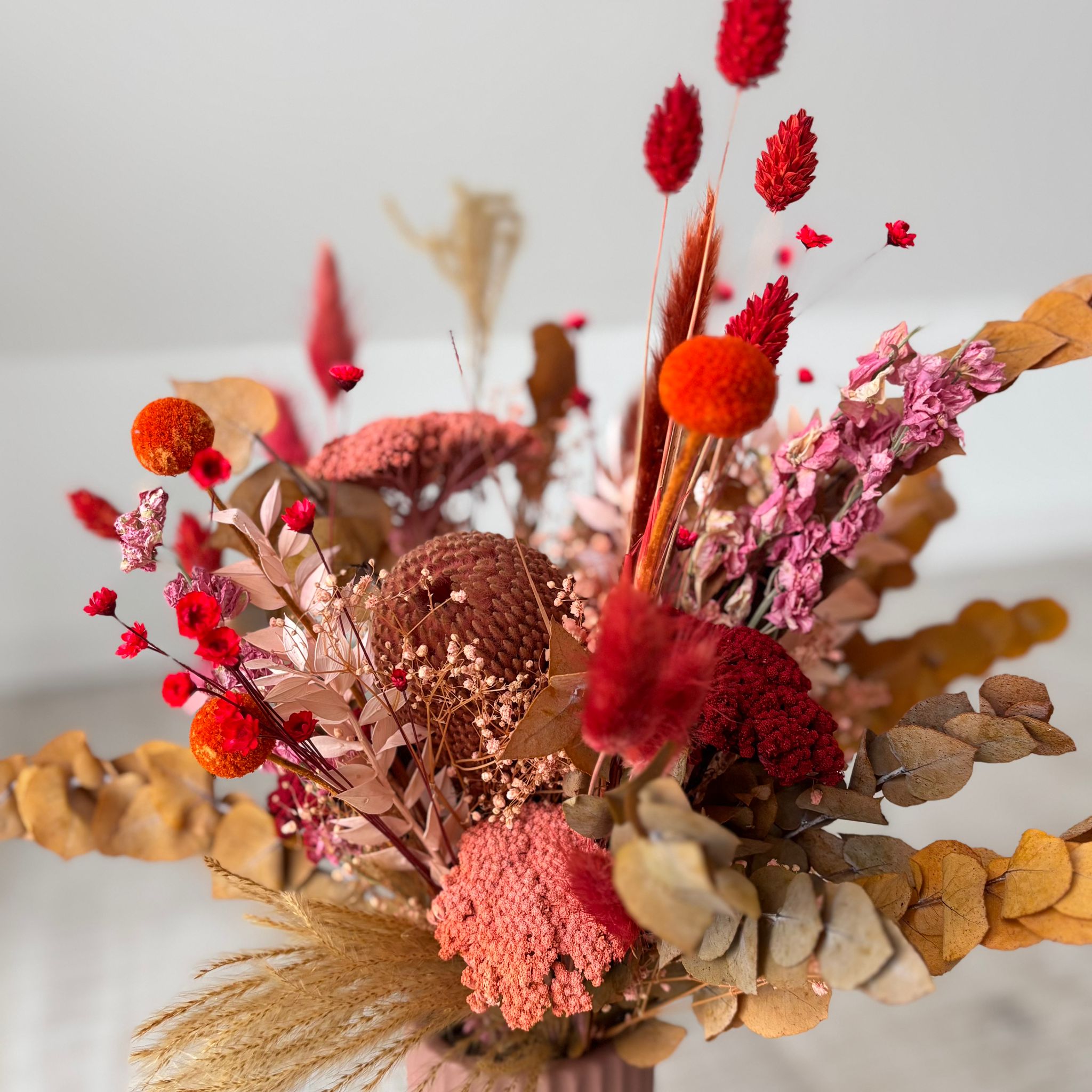 Touch of Pink: Timeless elegance in shades of pink - dried flower bouquet for the whole year