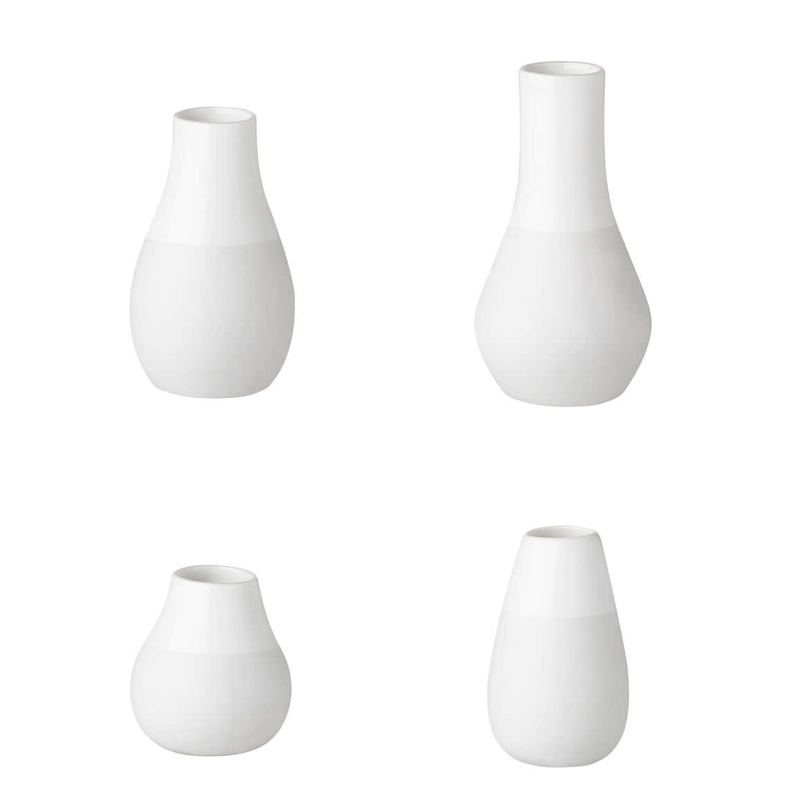 RÄDER Tiny four: Set of 4 pastel vases | grey