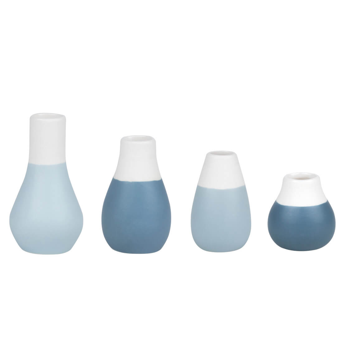 RÄDER Tiny four: Set of 4 pastel vases | grey