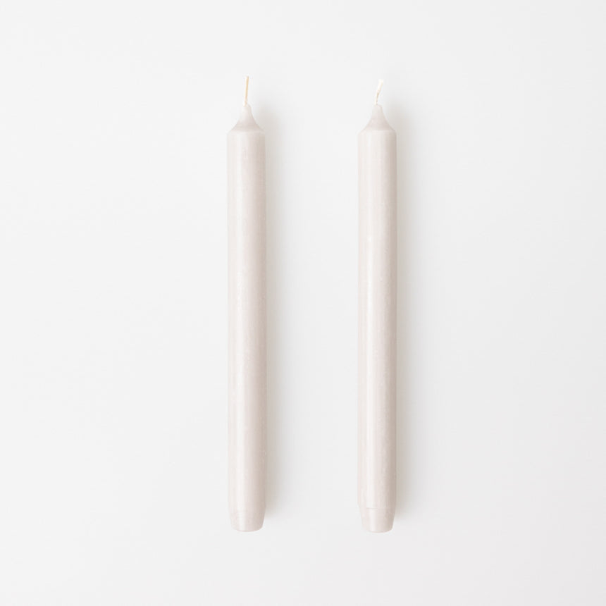 "Linen" candles - set of 2