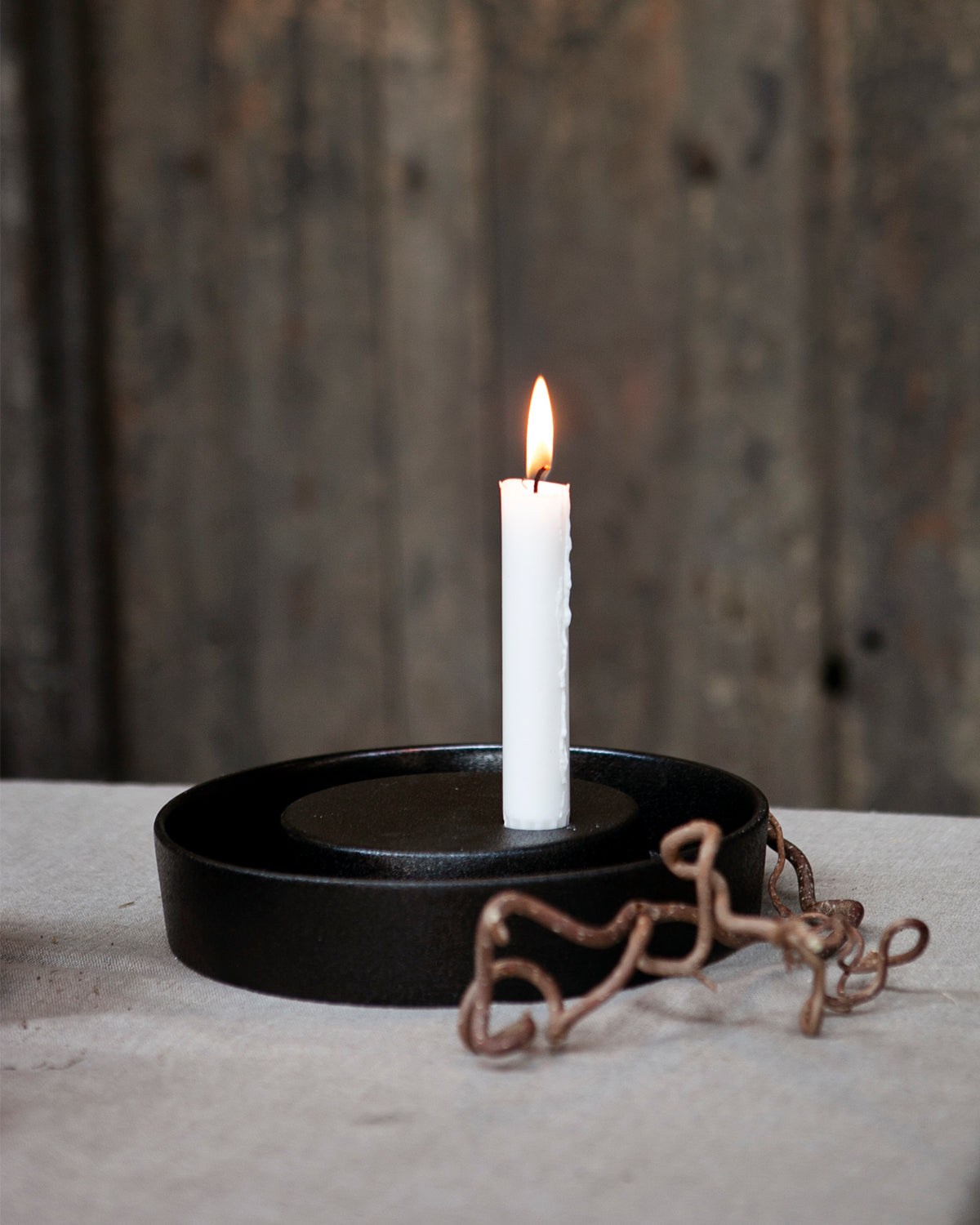 VALLTORP candle holder black Large